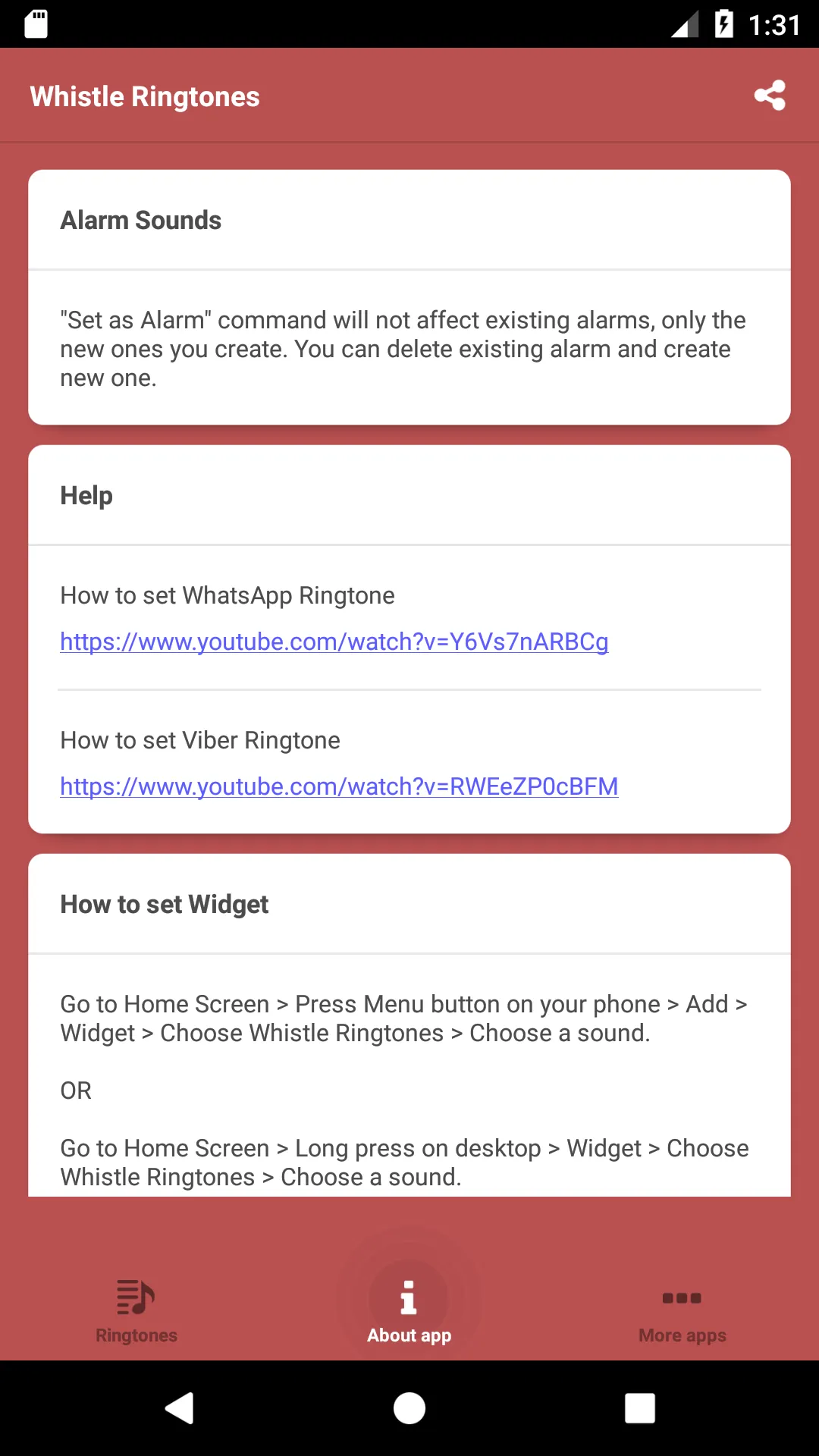 Whistle Ringtones | Indus Appstore | Screenshot