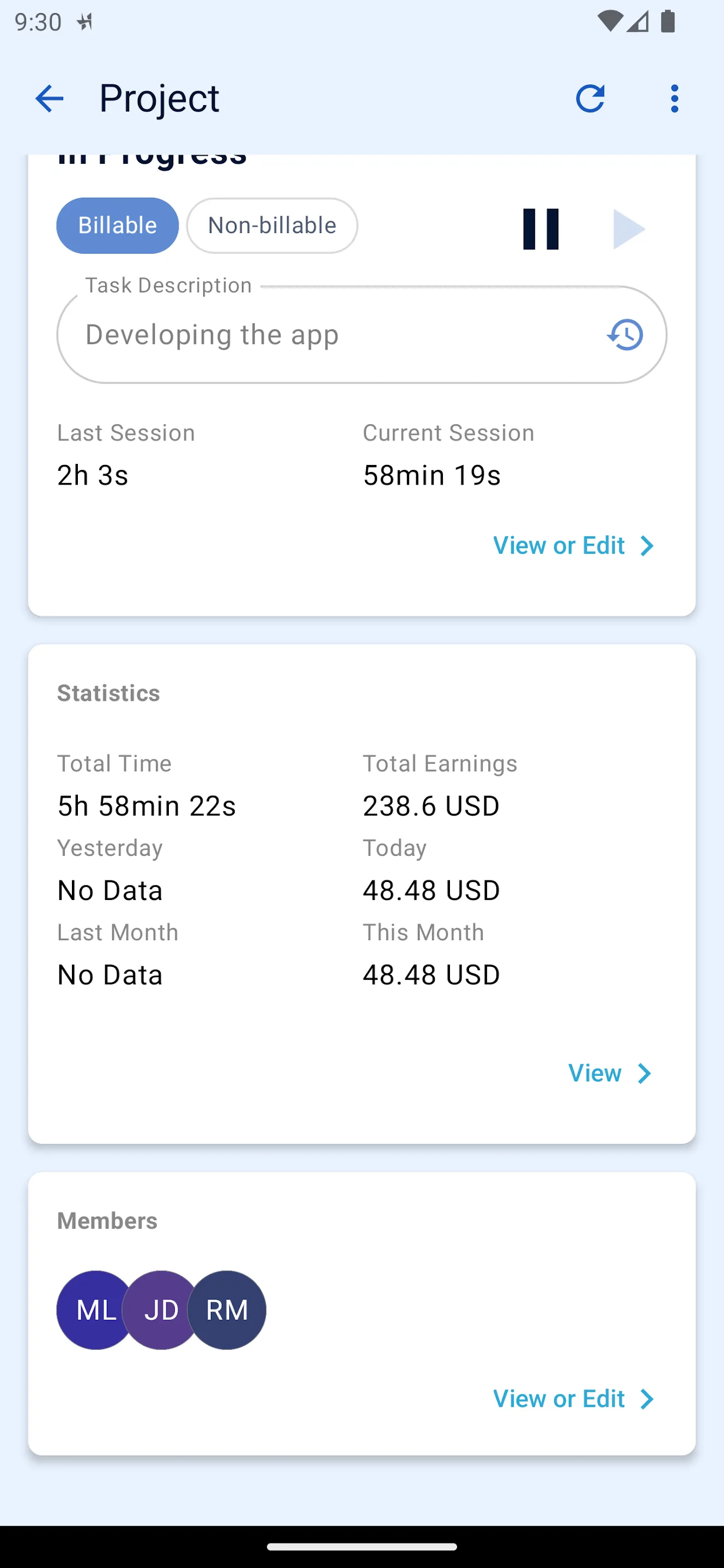 Hourly - Freelance Tracker | Indus Appstore | Screenshot