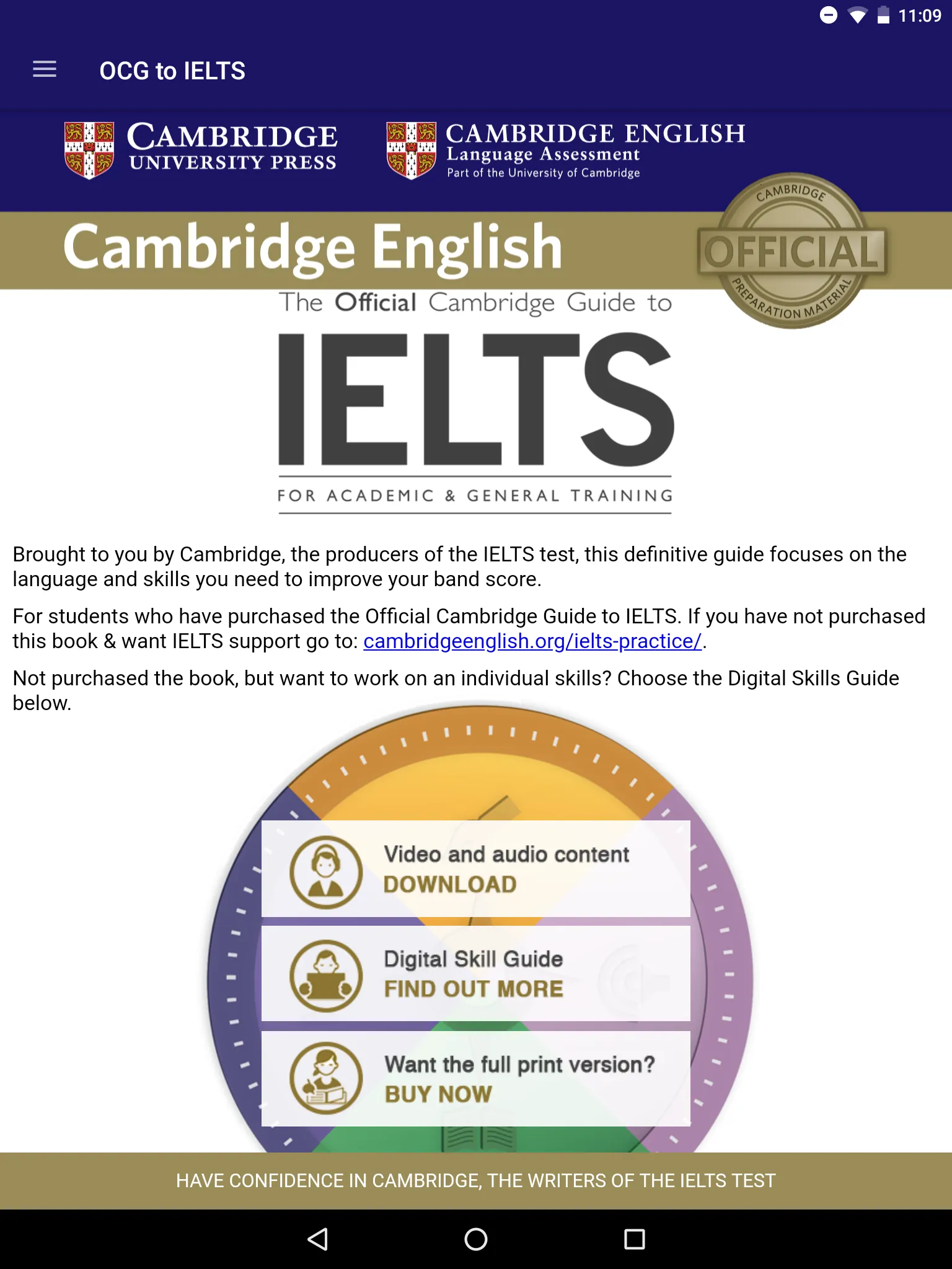 Official Cambridge Guide to IE | Indus Appstore | Screenshot