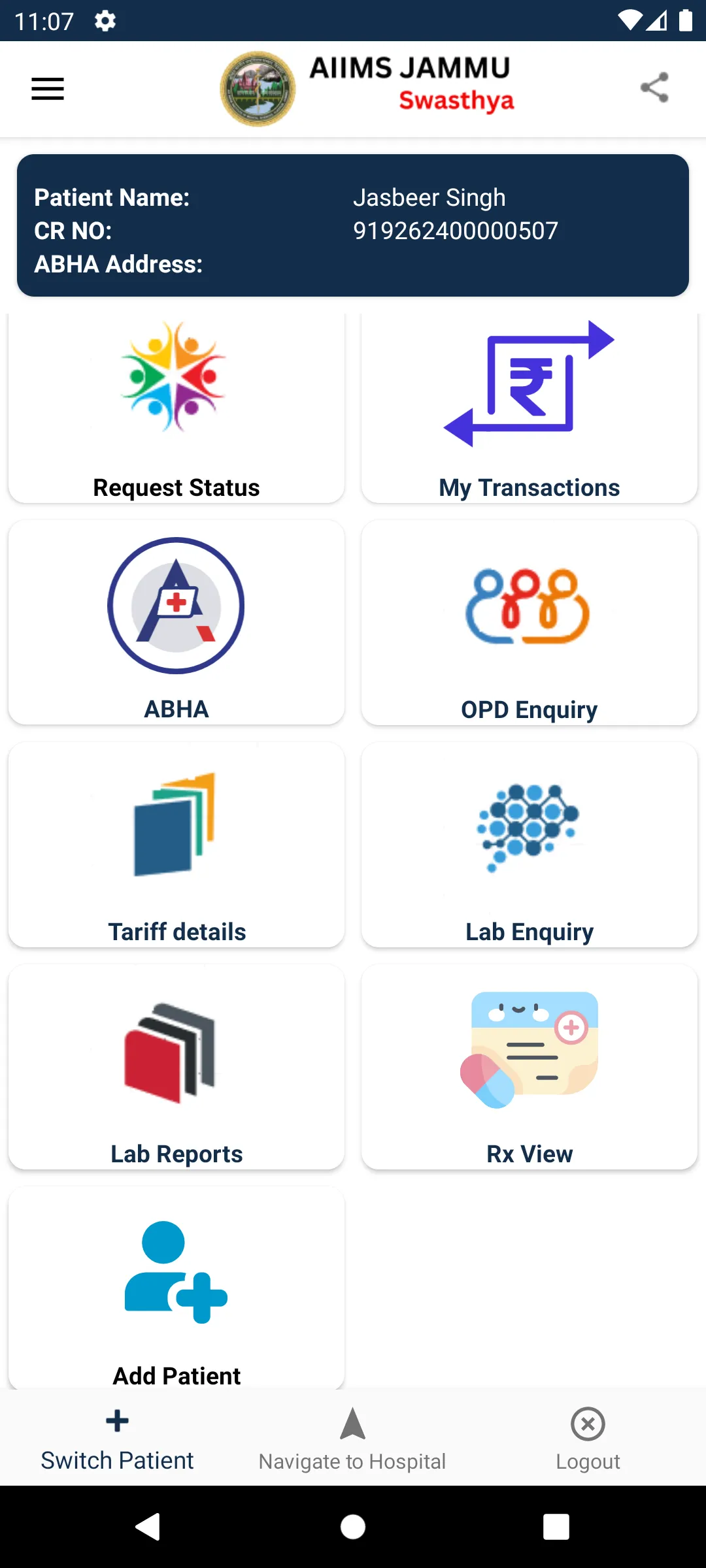 AIIMS Jammu Swasthya | Indus Appstore | Screenshot