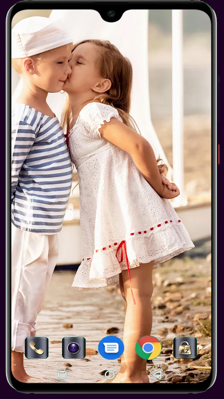 Cute Baby Kiss Wallpaper | Indus Appstore | Screenshot