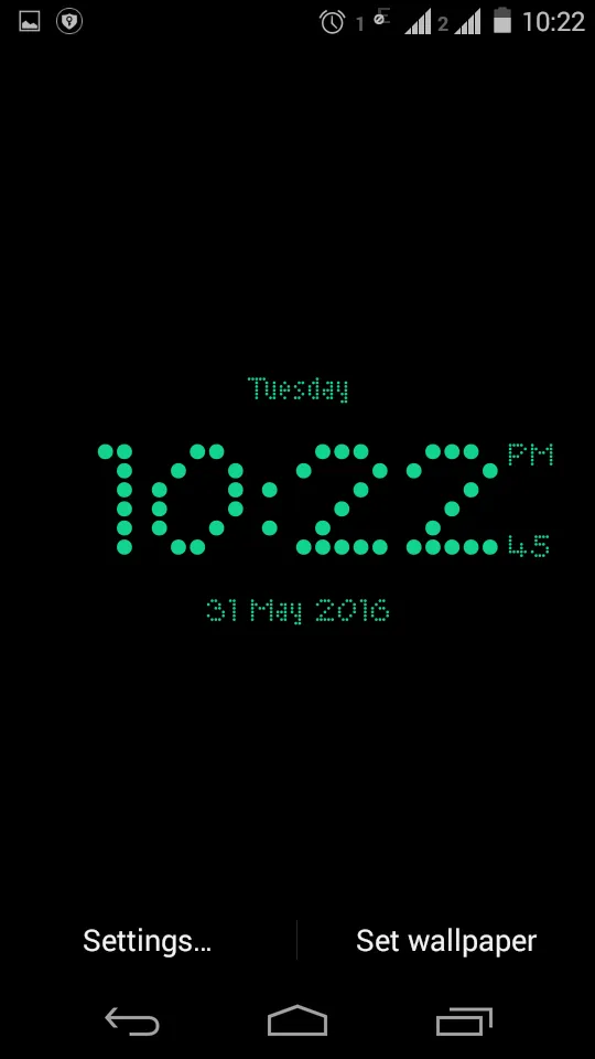 Dotted digital clock lwp | Indus Appstore | Screenshot