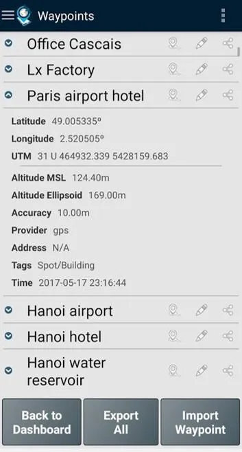 GPS Waypoints | Indus Appstore | Screenshot