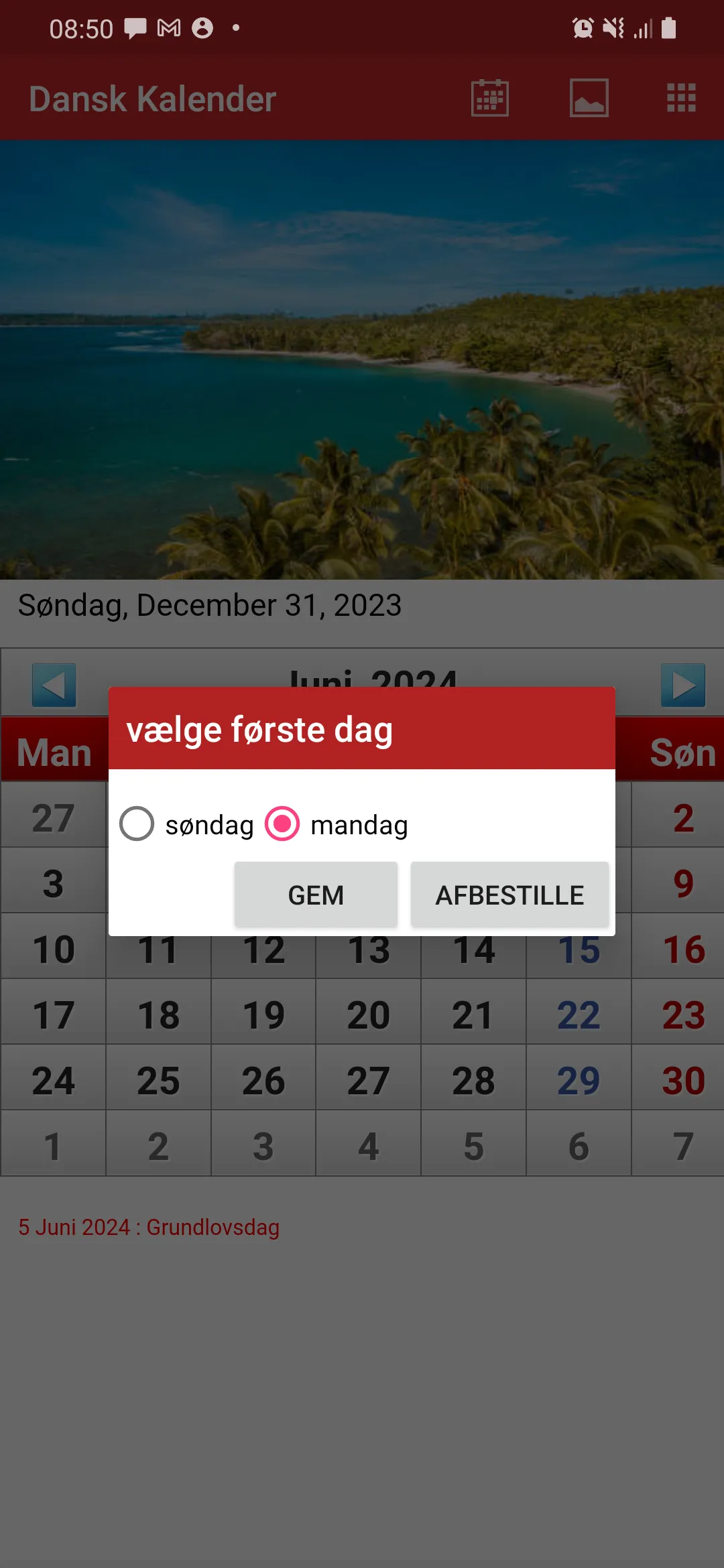 Dansk Kalender 2024 | Indus Appstore | Screenshot