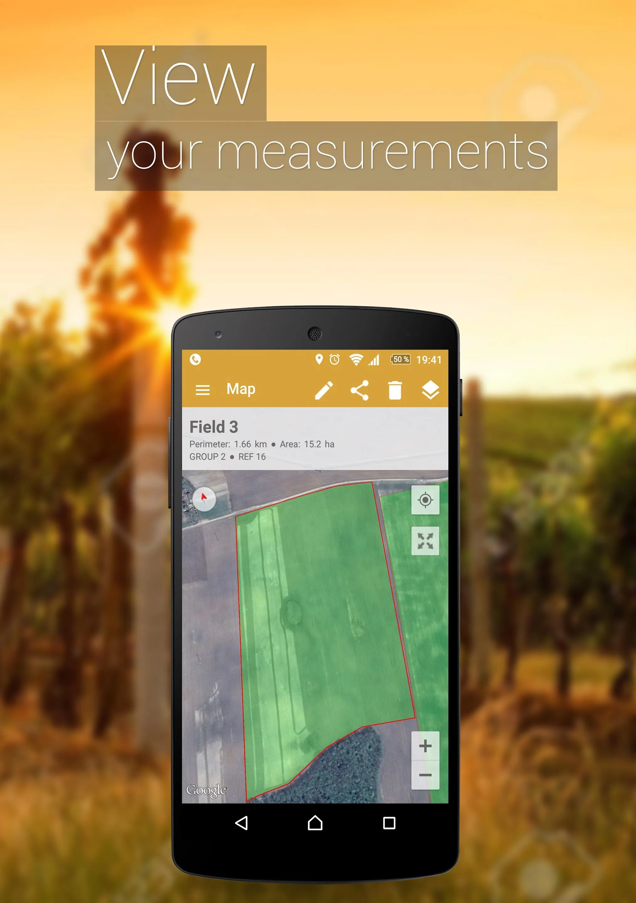 GPS Fields Area Measure | Indus Appstore | Screenshot