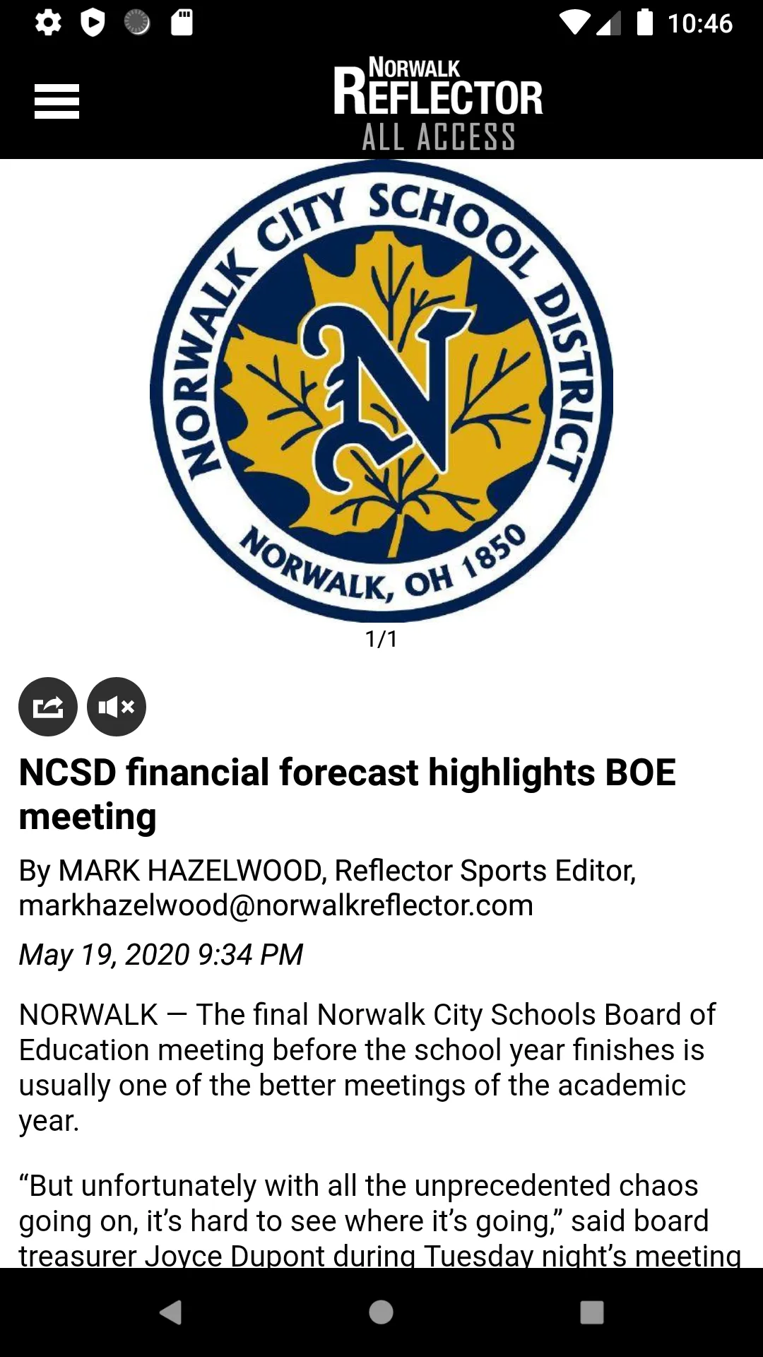 Norwalk Reflector | Indus Appstore | Screenshot
