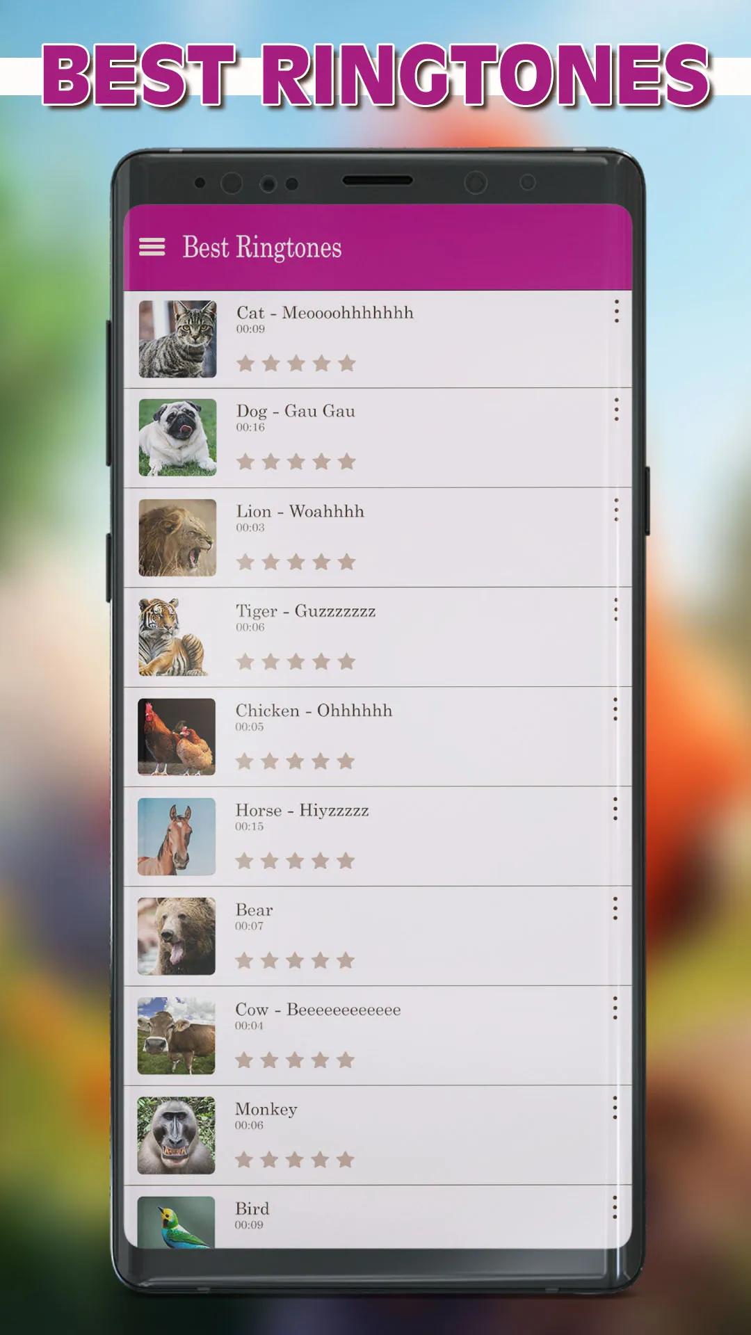 Animal Ringtones | Indus Appstore | Screenshot