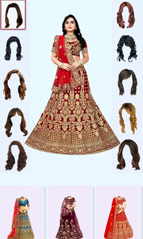 Bridal Lehenga Photo Editor | Indus Appstore | Screenshot