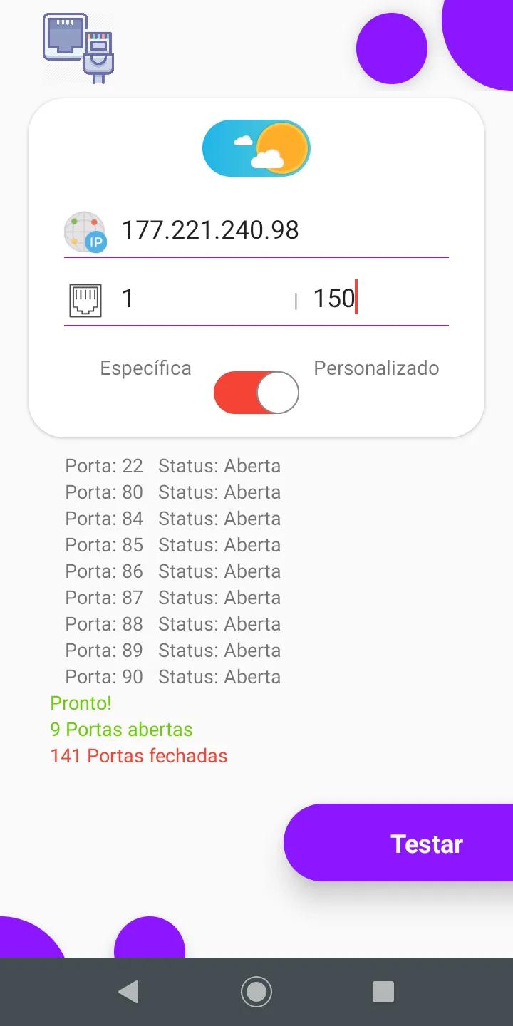 Testa porta (port tester) | Indus Appstore | Screenshot