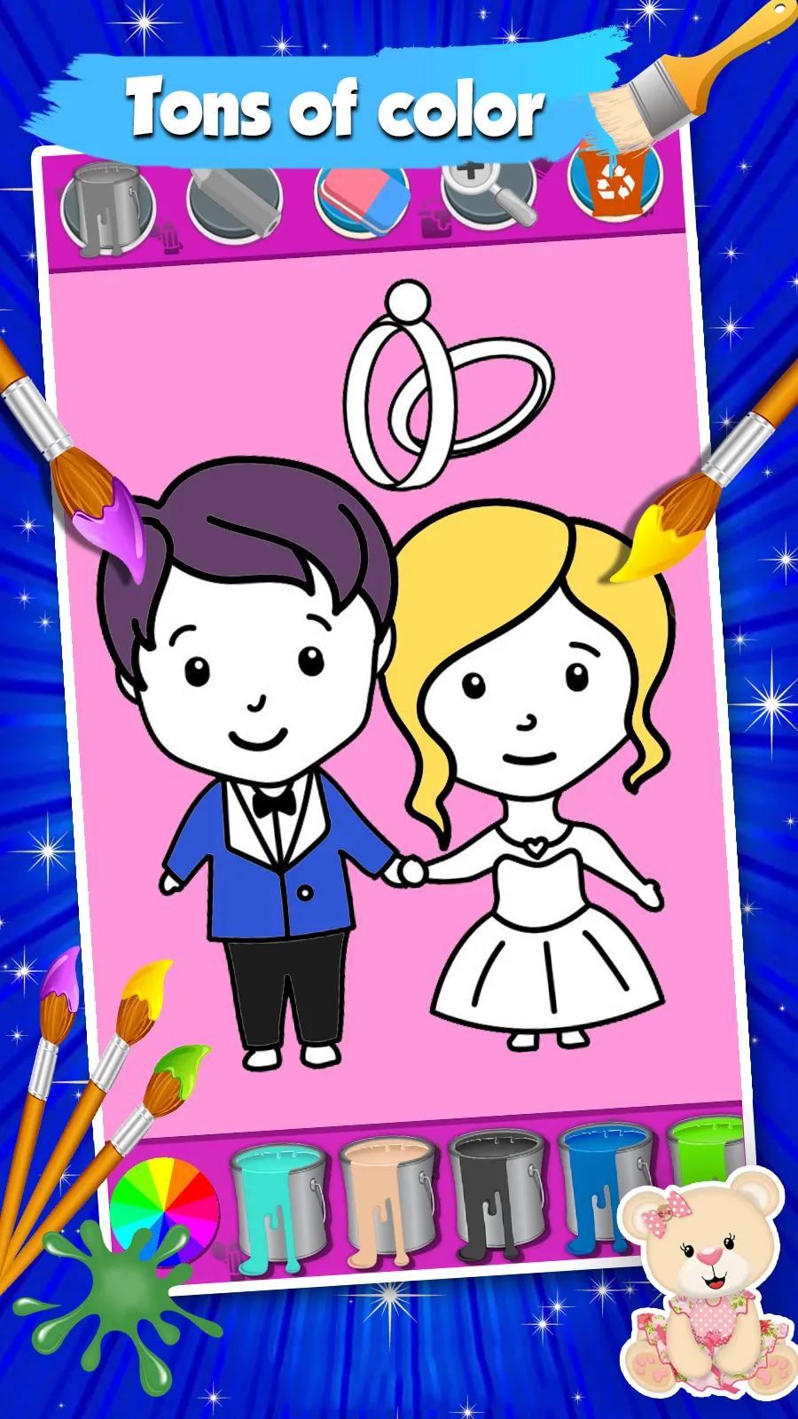 Wedding Coloring Pages Glitter | Indus Appstore | Screenshot