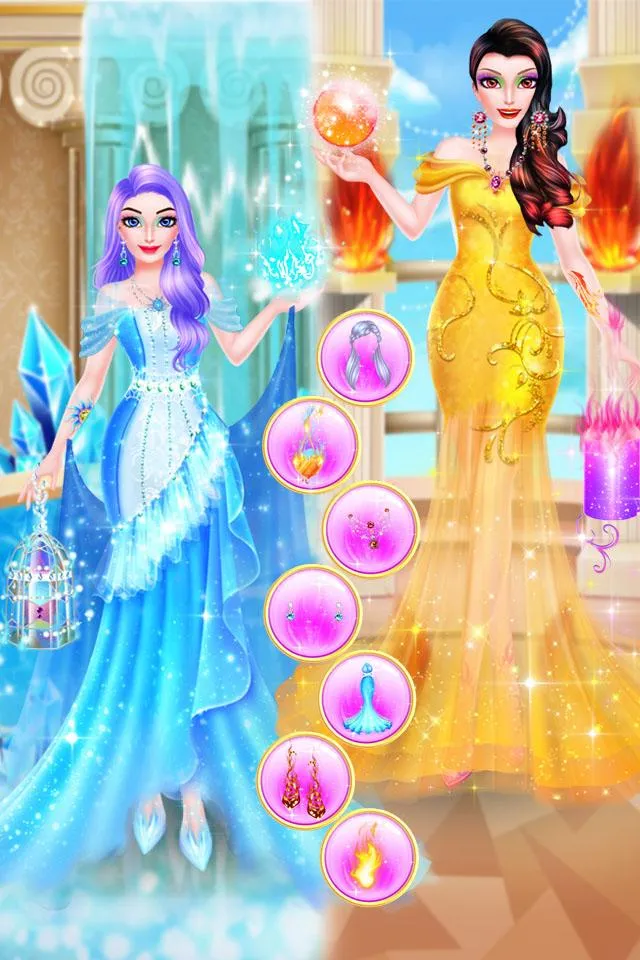 Ice VS Fire Princess Makeup | Indus Appstore | Screenshot