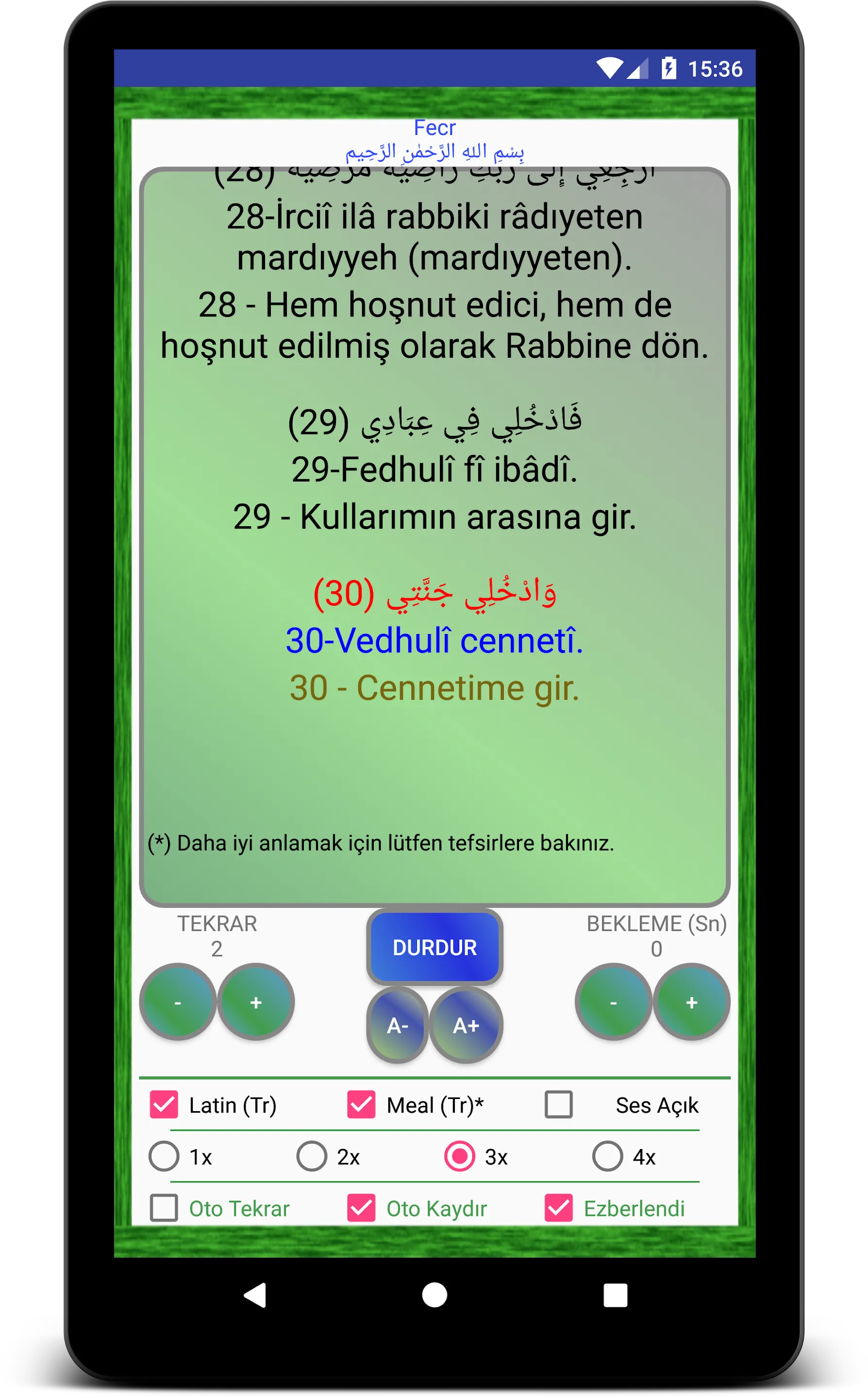 30. Cüz Dinle, Öğren, Ezberle | Indus Appstore | Screenshot