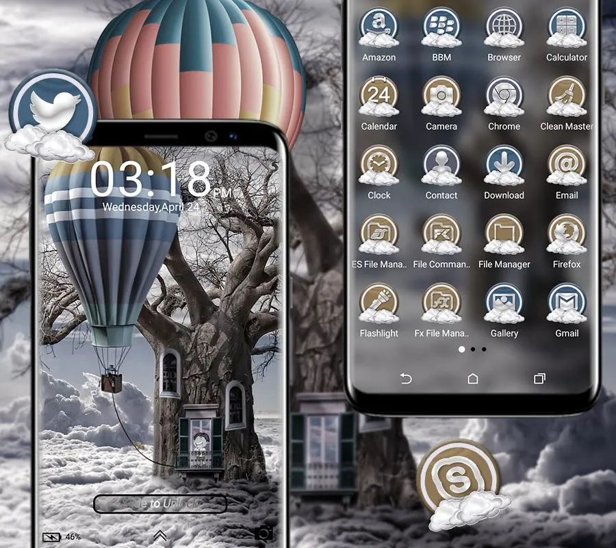 Balloon Tree Launcher Theme | Indus Appstore | Screenshot