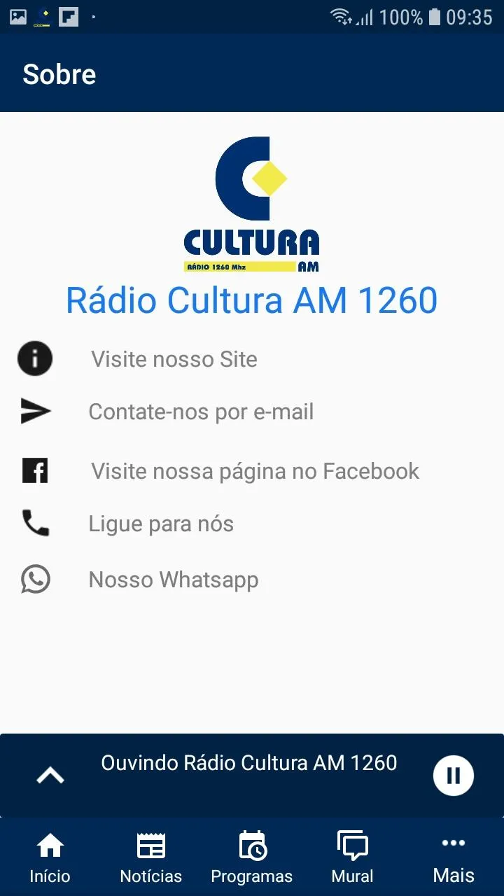 Rádio Cultura AM 1260 | Indus Appstore | Screenshot