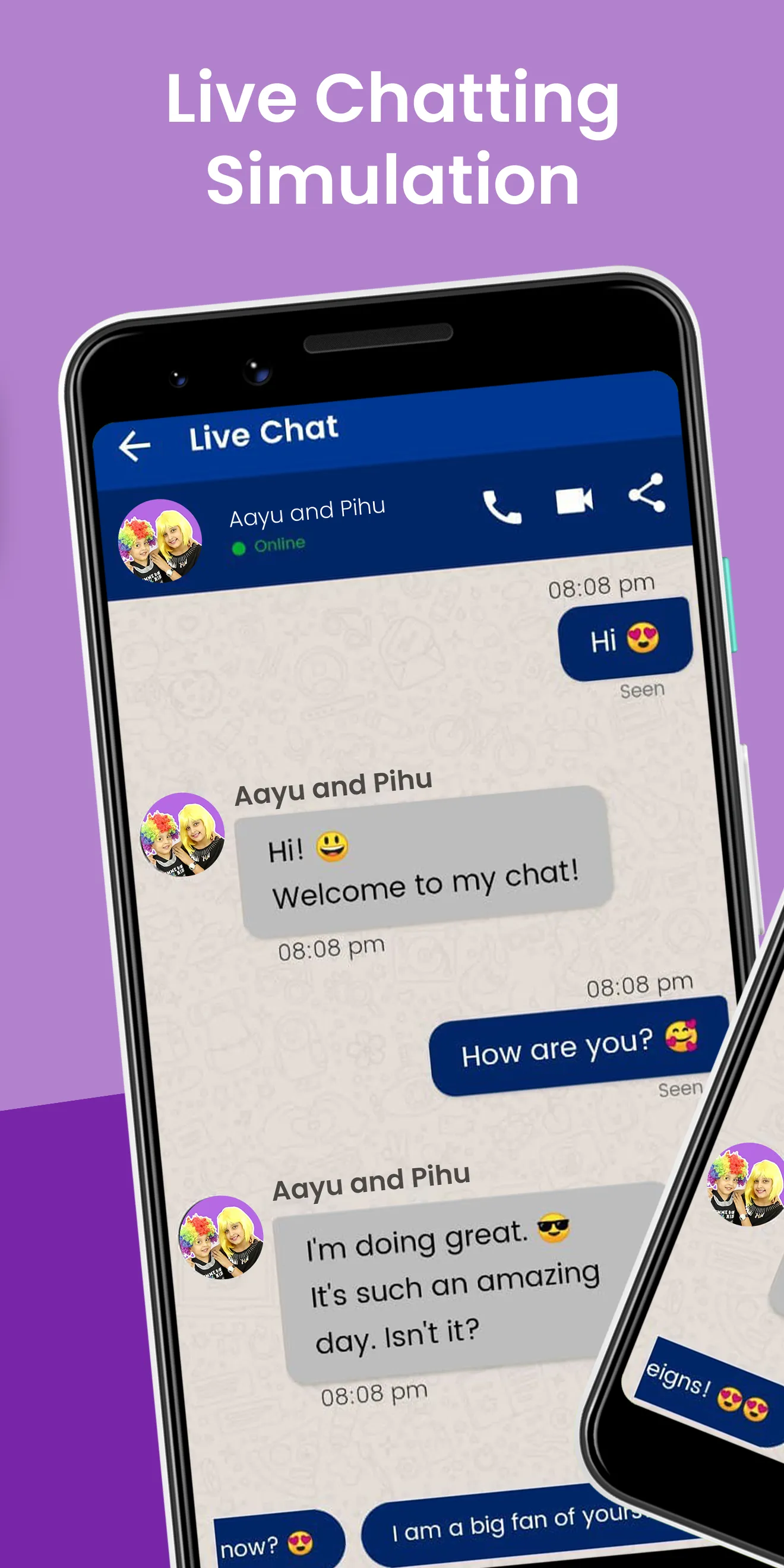 Aayu and Pihu fake Call & Chat | Indus Appstore | Screenshot