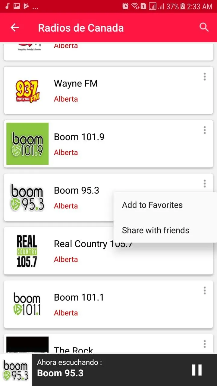 Canada Radio | Indus Appstore | Screenshot