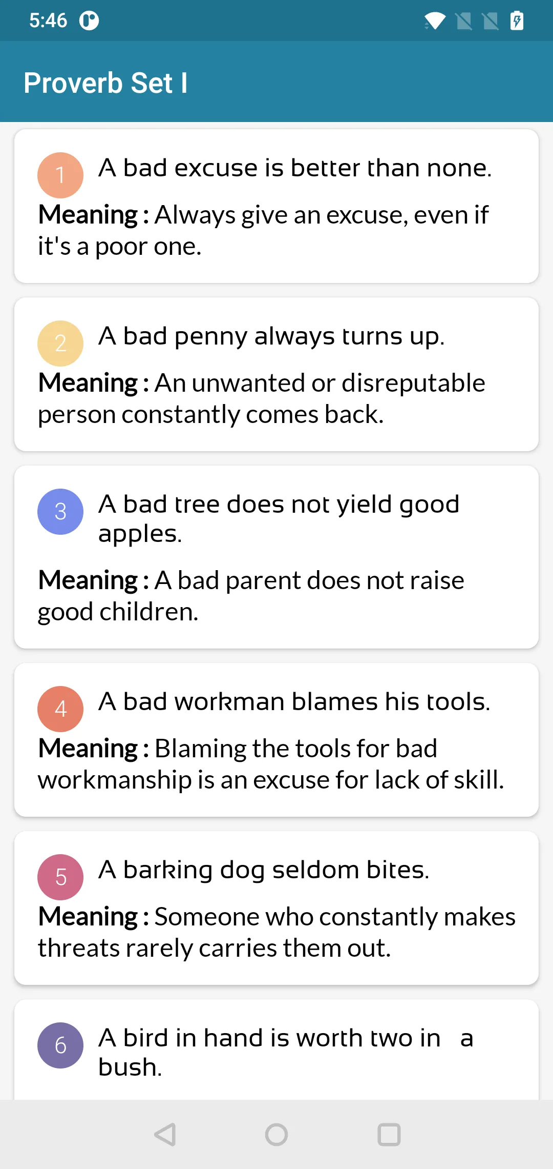 Idioms, Phrases & Expressions | Indus Appstore | Screenshot