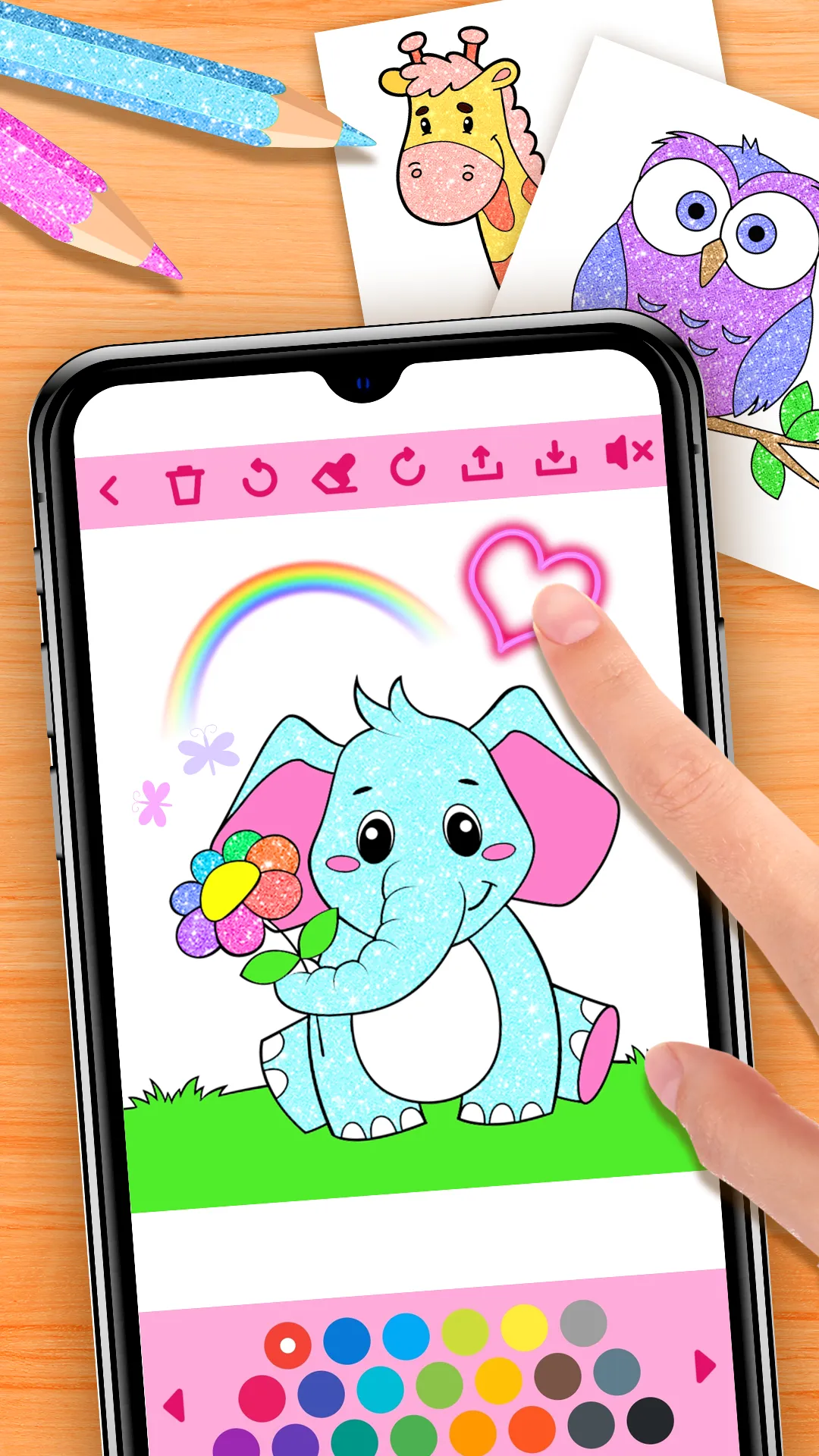 Glitter Coloring Game for Kids | Indus Appstore | Screenshot