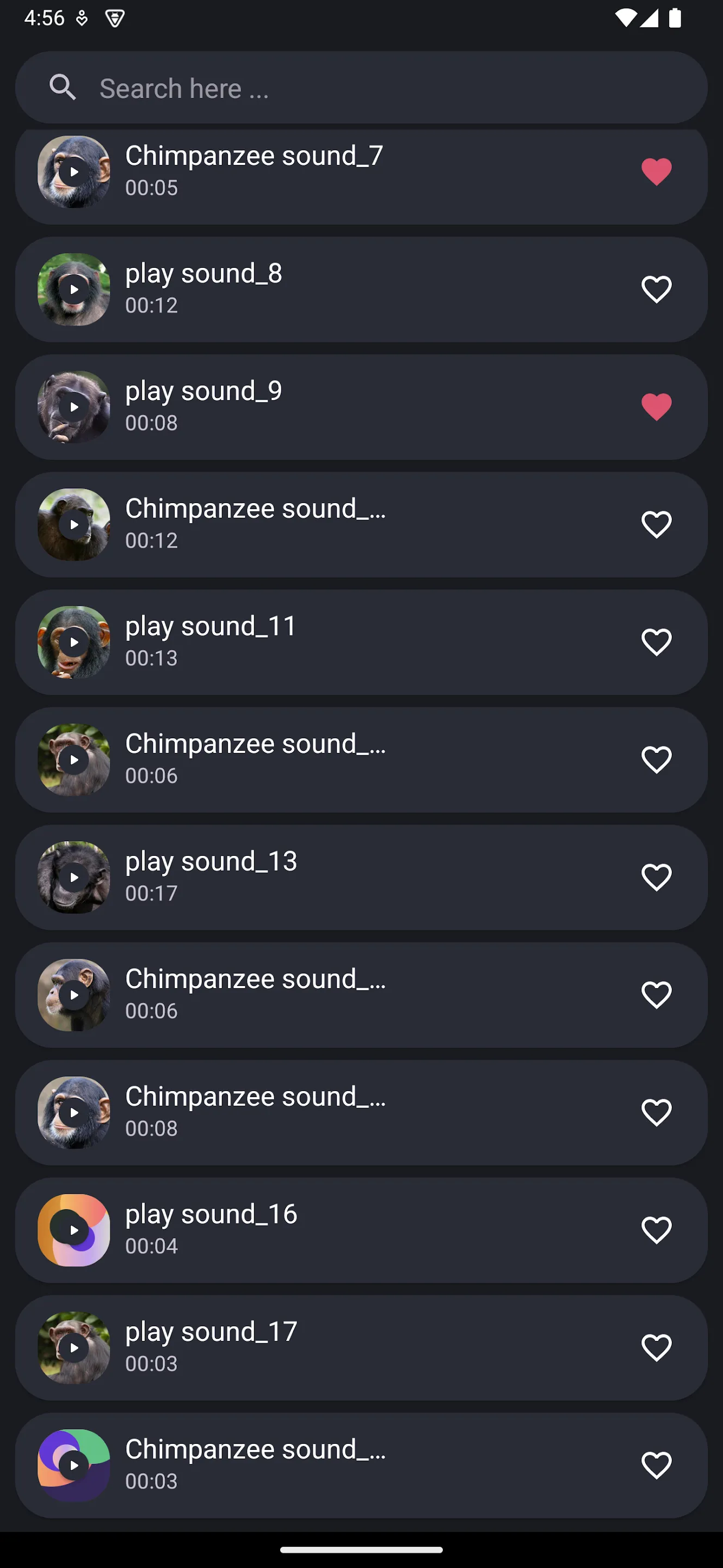 Chimpanzee sounds | Indus Appstore | Screenshot