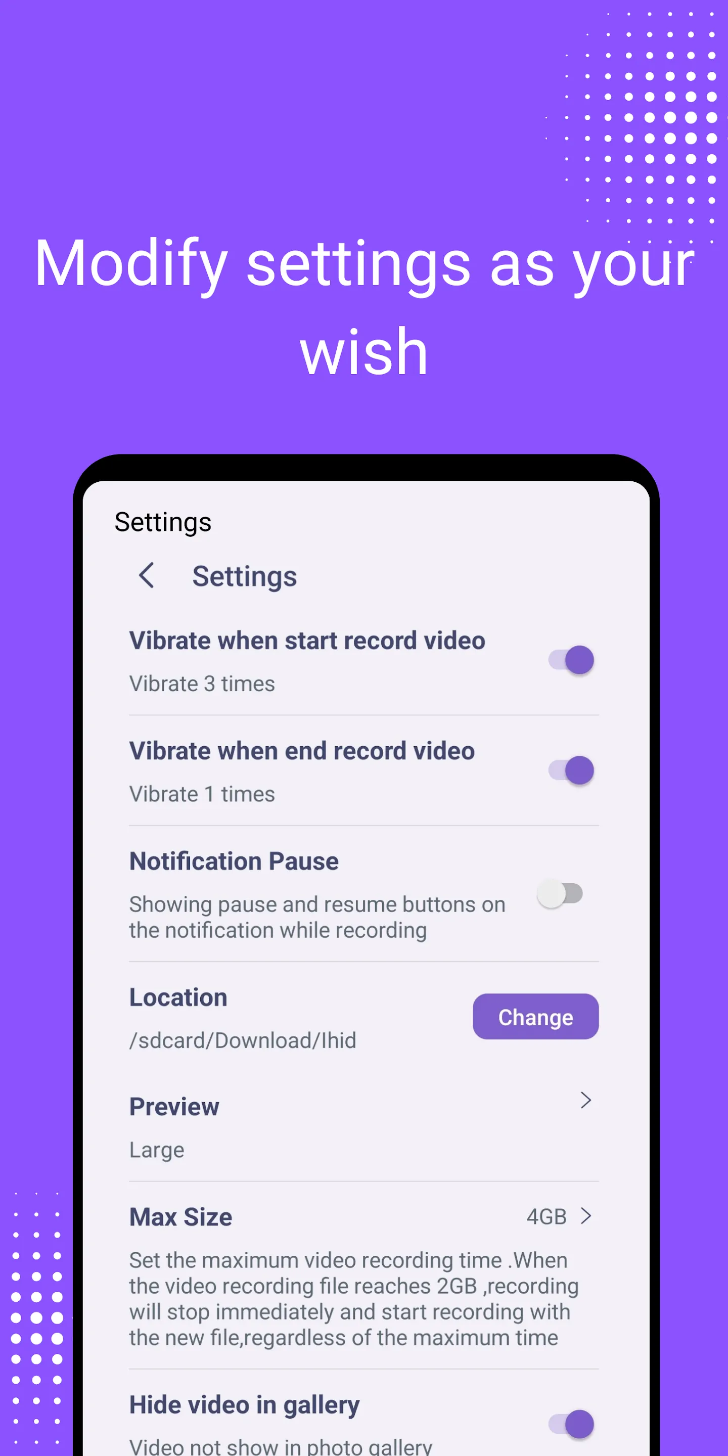 iHID Background Video Recorder | Indus Appstore | Screenshot