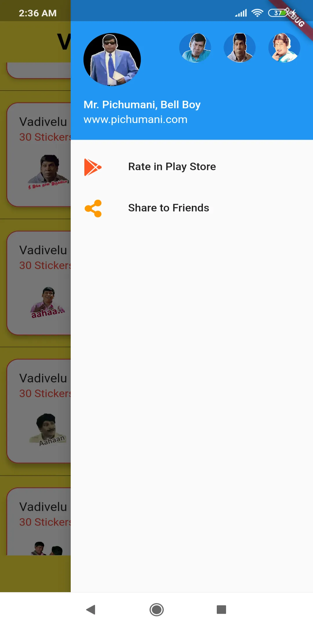 Vadivelu Tamil 400+ Stickers | Indus Appstore | Screenshot