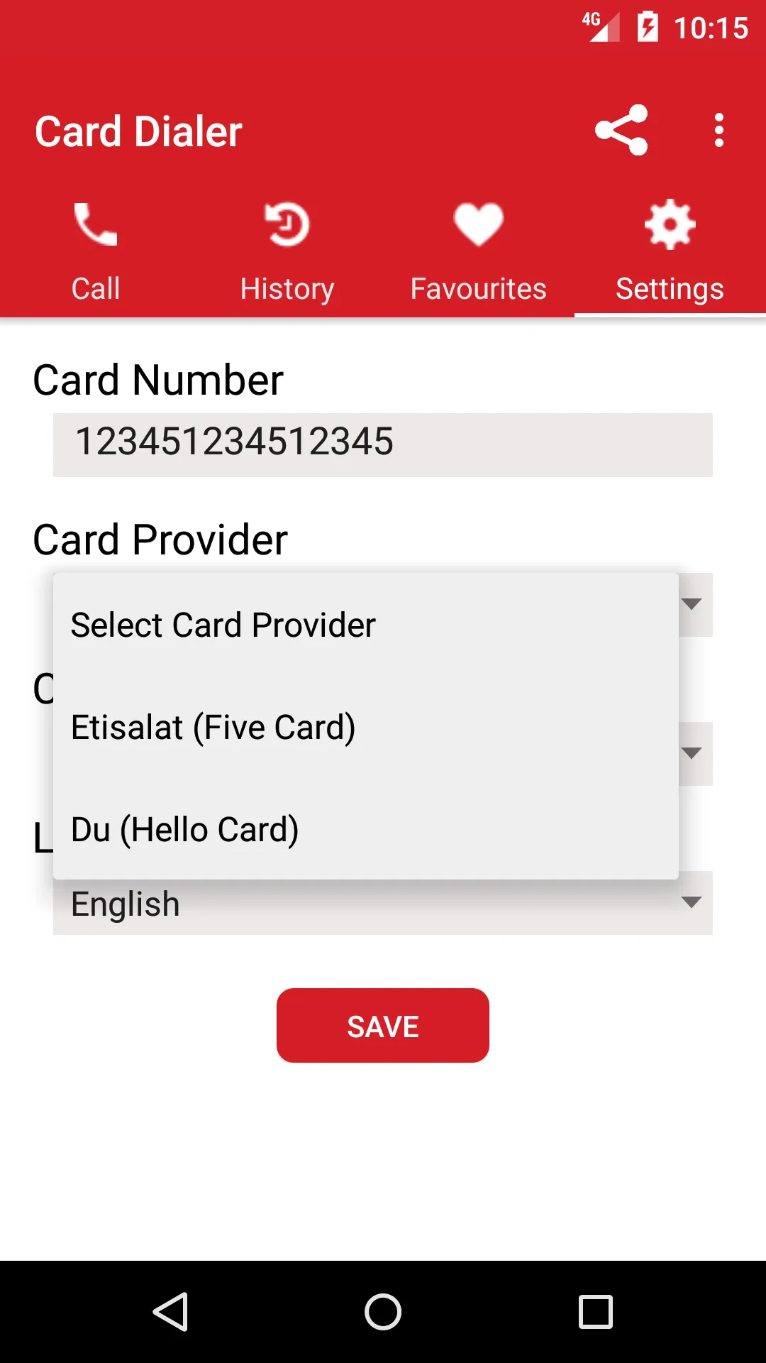 Card Dialer for Etisalat and D | Indus Appstore | Screenshot