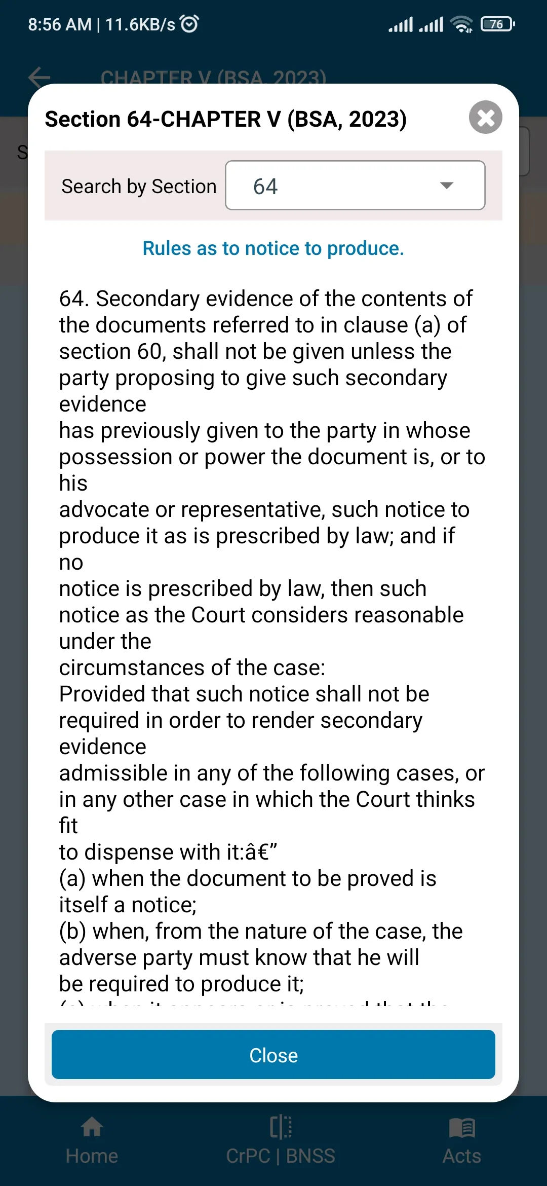 Bharatiya Sakshya Adhiniym BSA | Indus Appstore | Screenshot