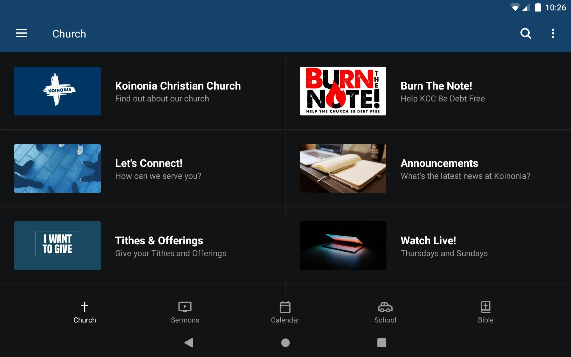 Koinonia Christian Church | Indus Appstore | Screenshot