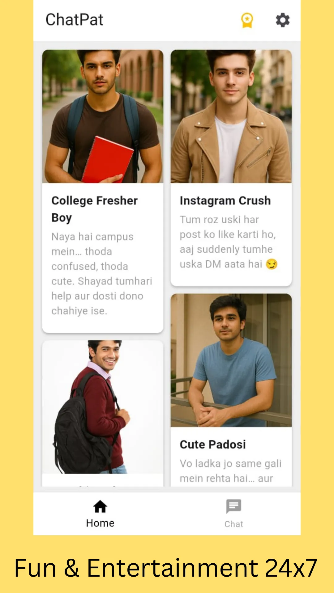 ChatPat : Fun with AI friends | Indus Appstore | Screenshot