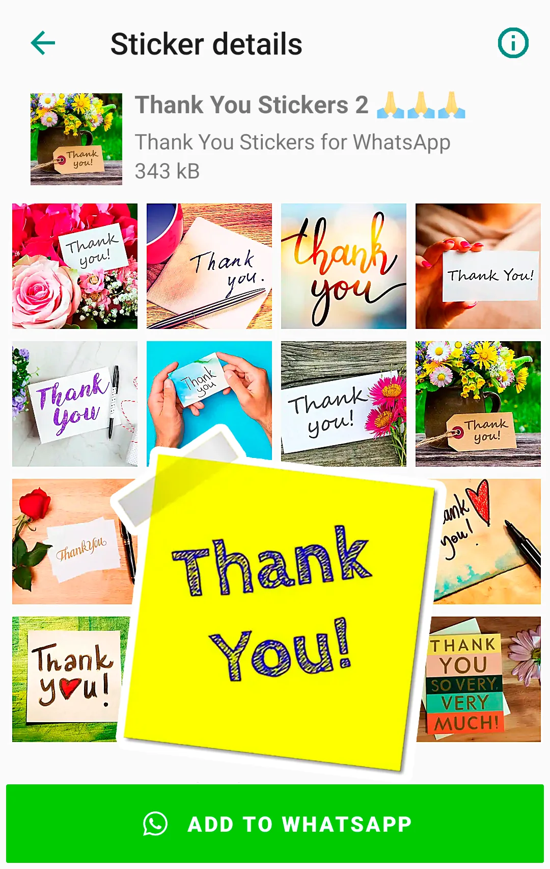 Thank You Sticker for WhatsApp | Indus Appstore | Screenshot