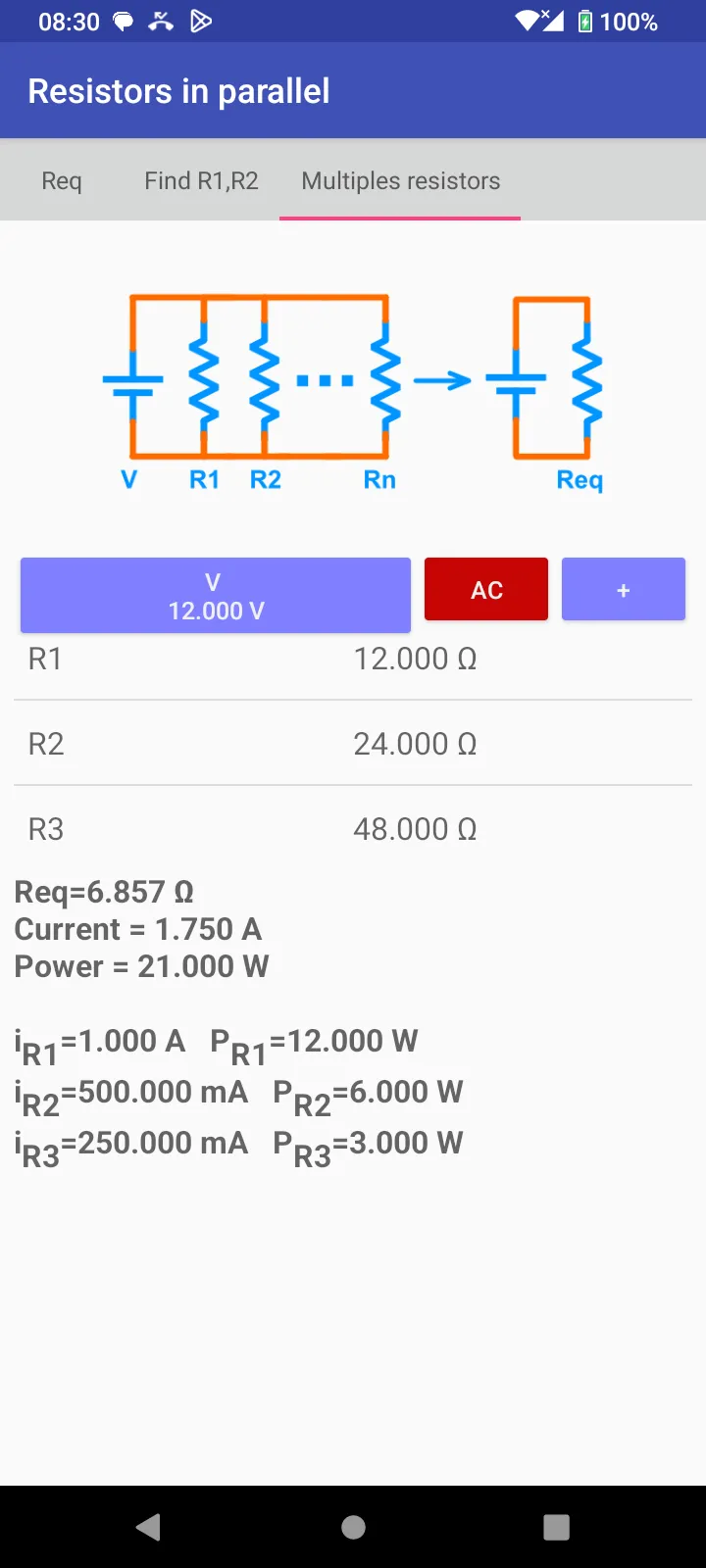 Series/Parallel Resistors | Indus Appstore | Screenshot