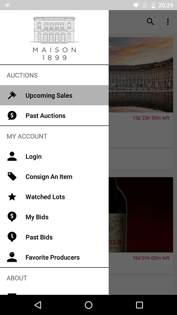 Maison 1899 Auctions | Indus Appstore | Screenshot