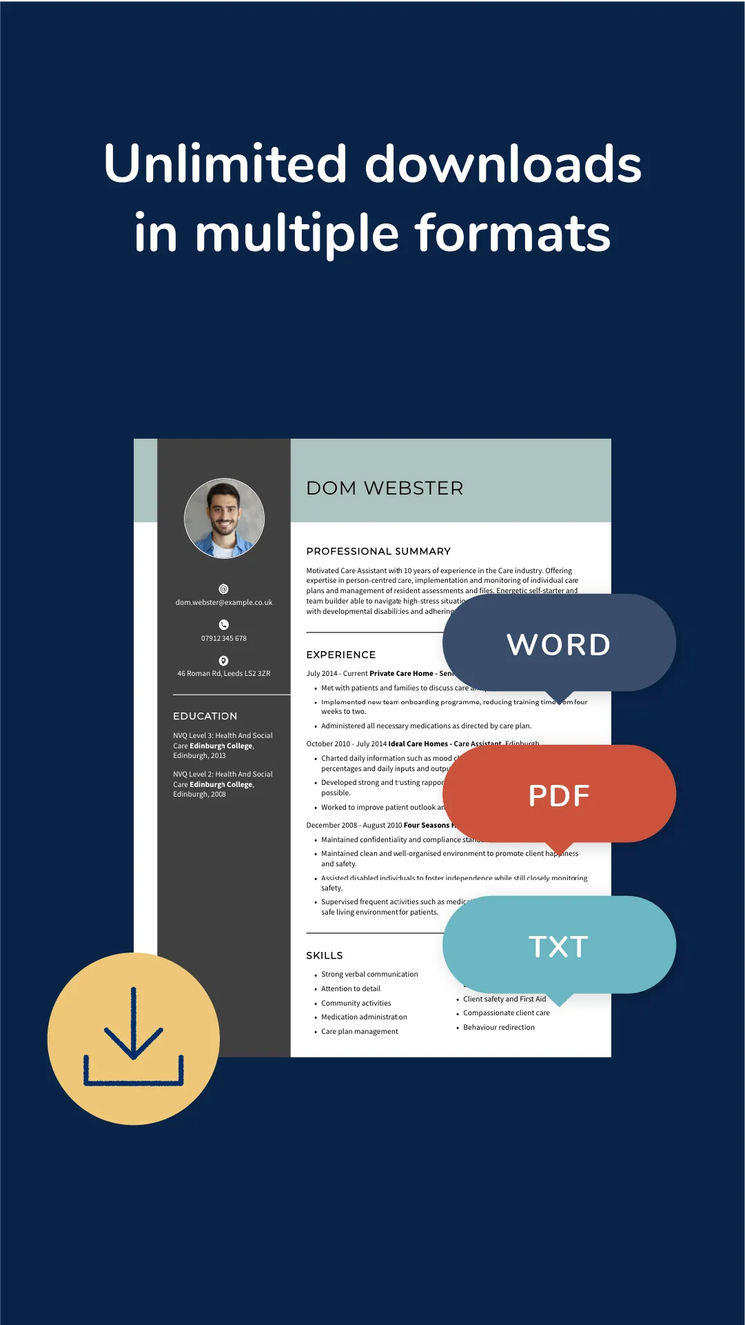MyPerfectCV: Resume CV Builder | Indus Appstore | Screenshot