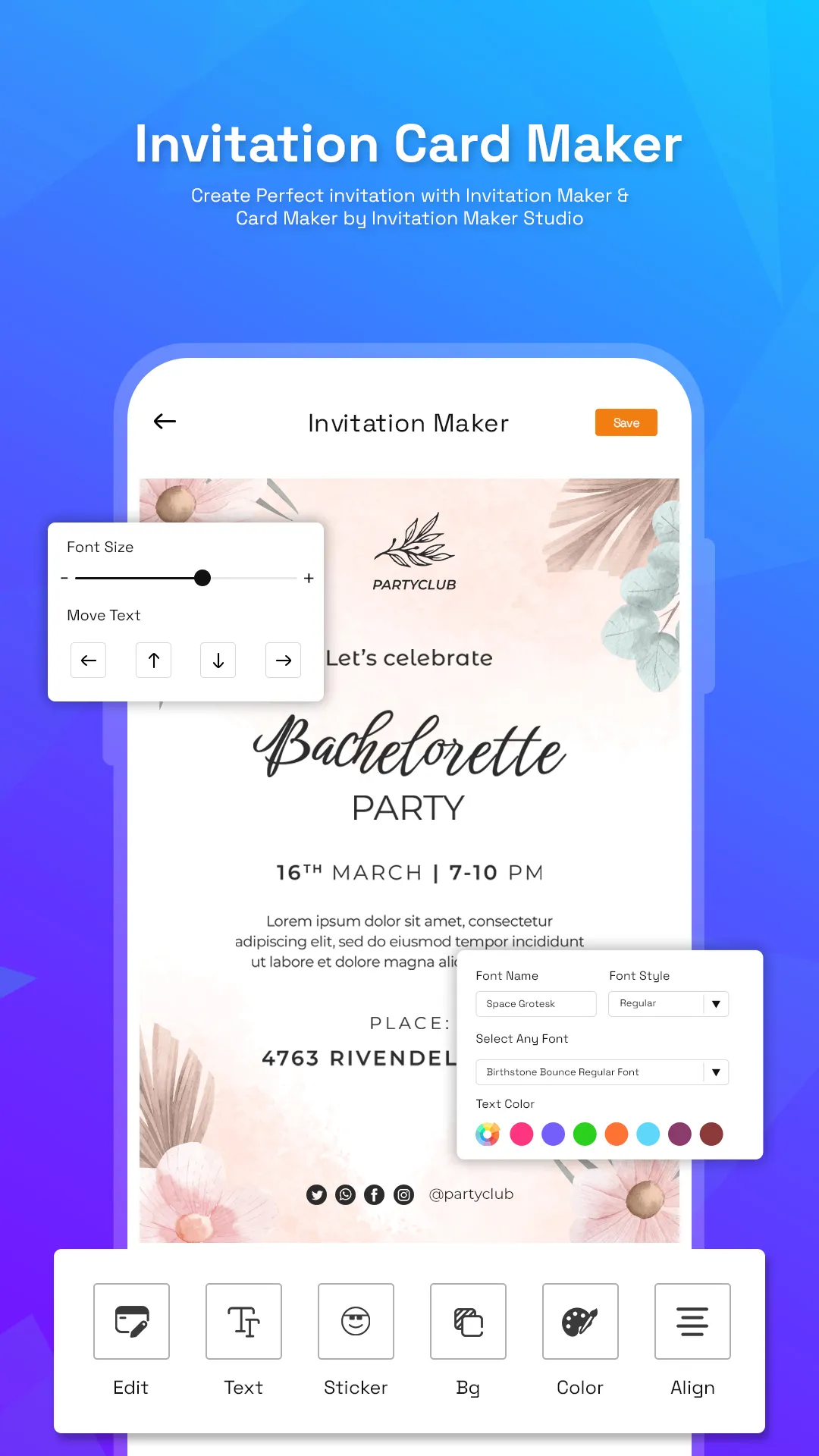 Invitation Card Maker free | Indus Appstore | Screenshot