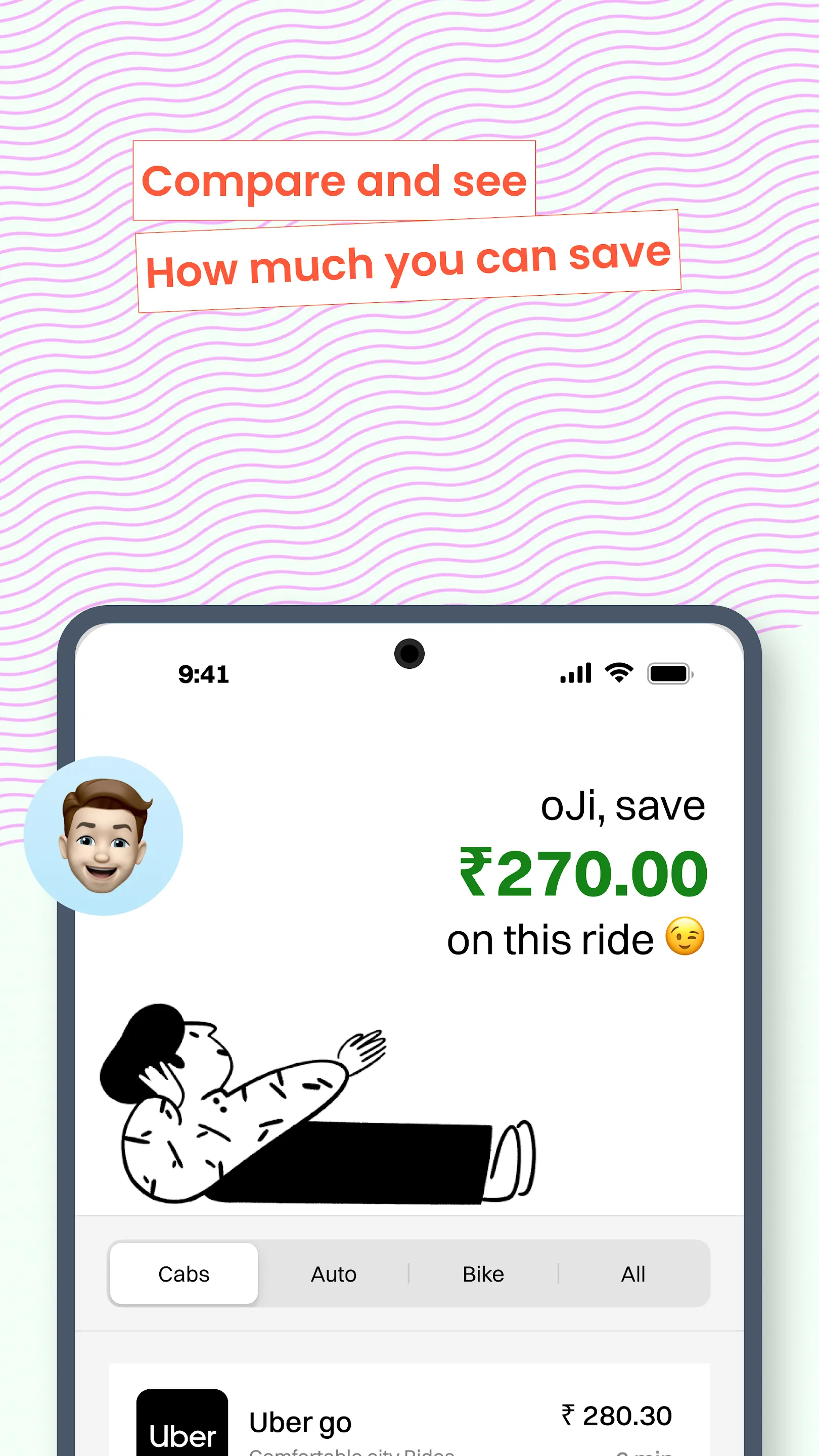 oJi (Beta) - Compare cabs | Indus Appstore | Screenshot