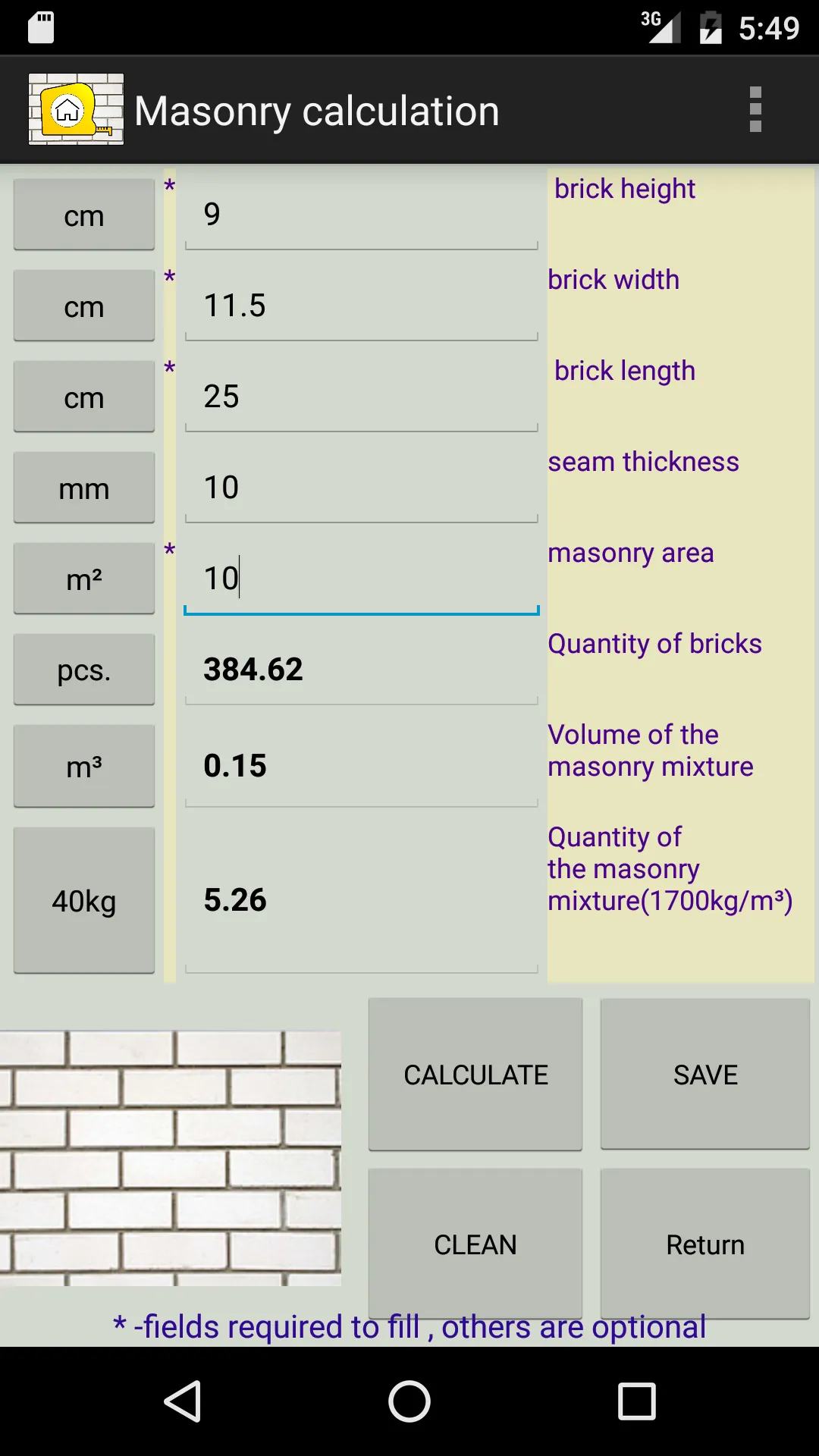 CONSTRUCTION calculator | Indus Appstore | Screenshot