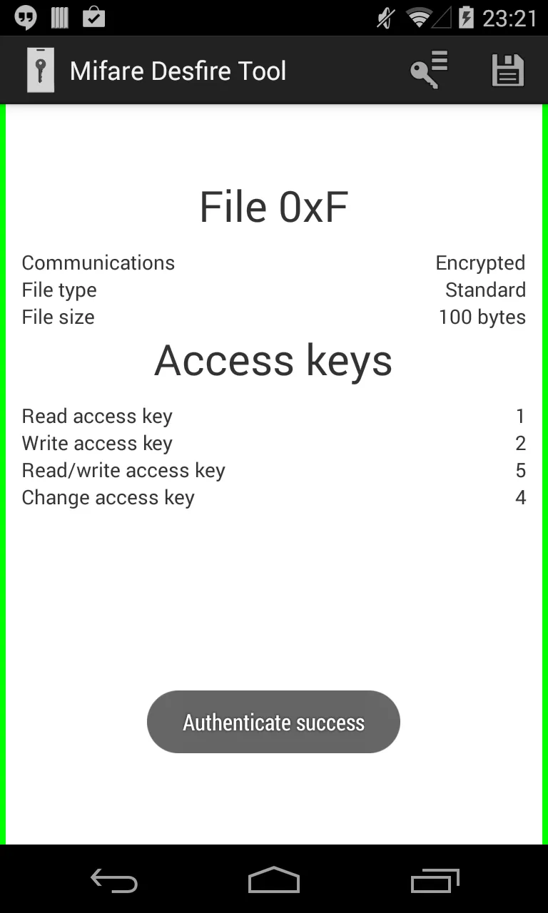 MIFARE DESFire EV1 NFC Tool | Indus Appstore | Screenshot