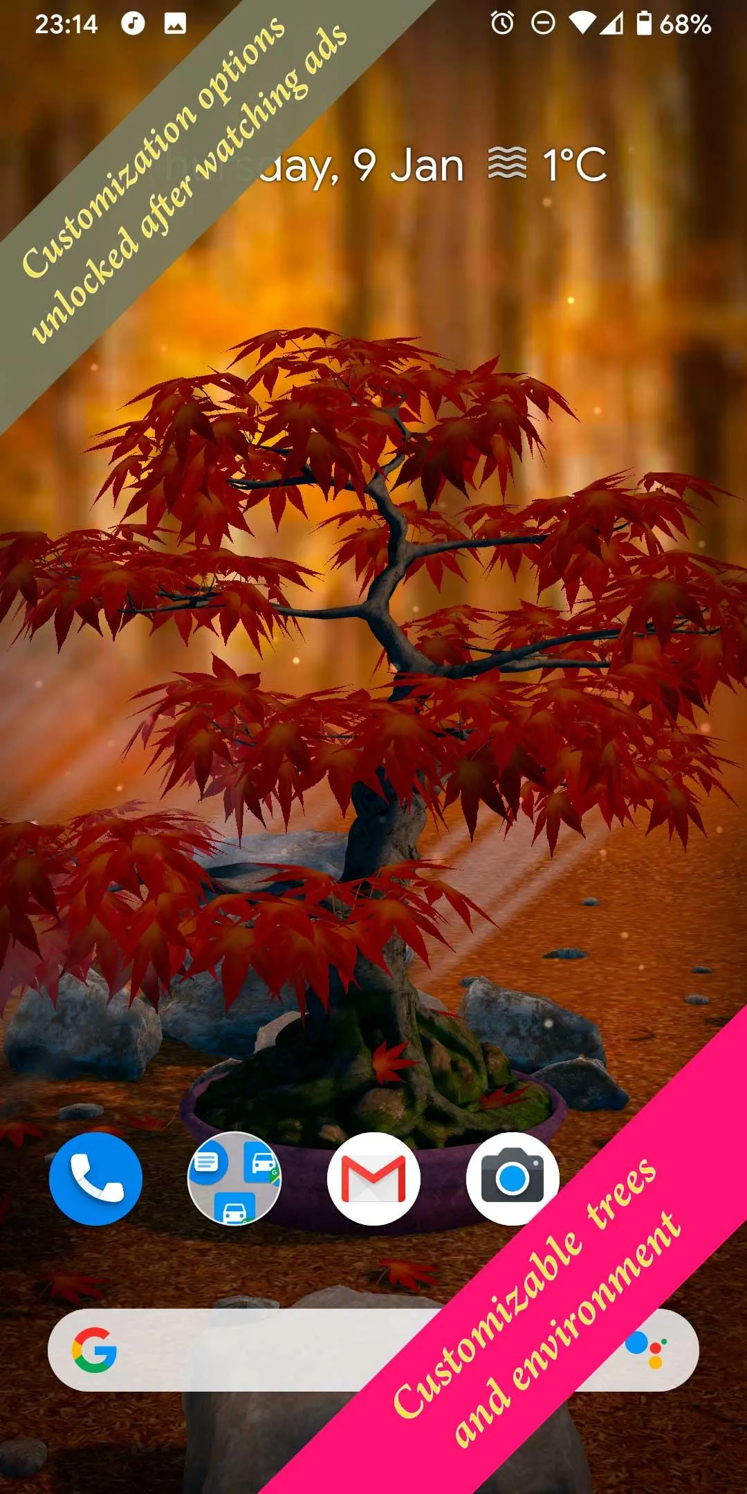 Bonsai 3D Live Wallpaper | Indus Appstore | Screenshot