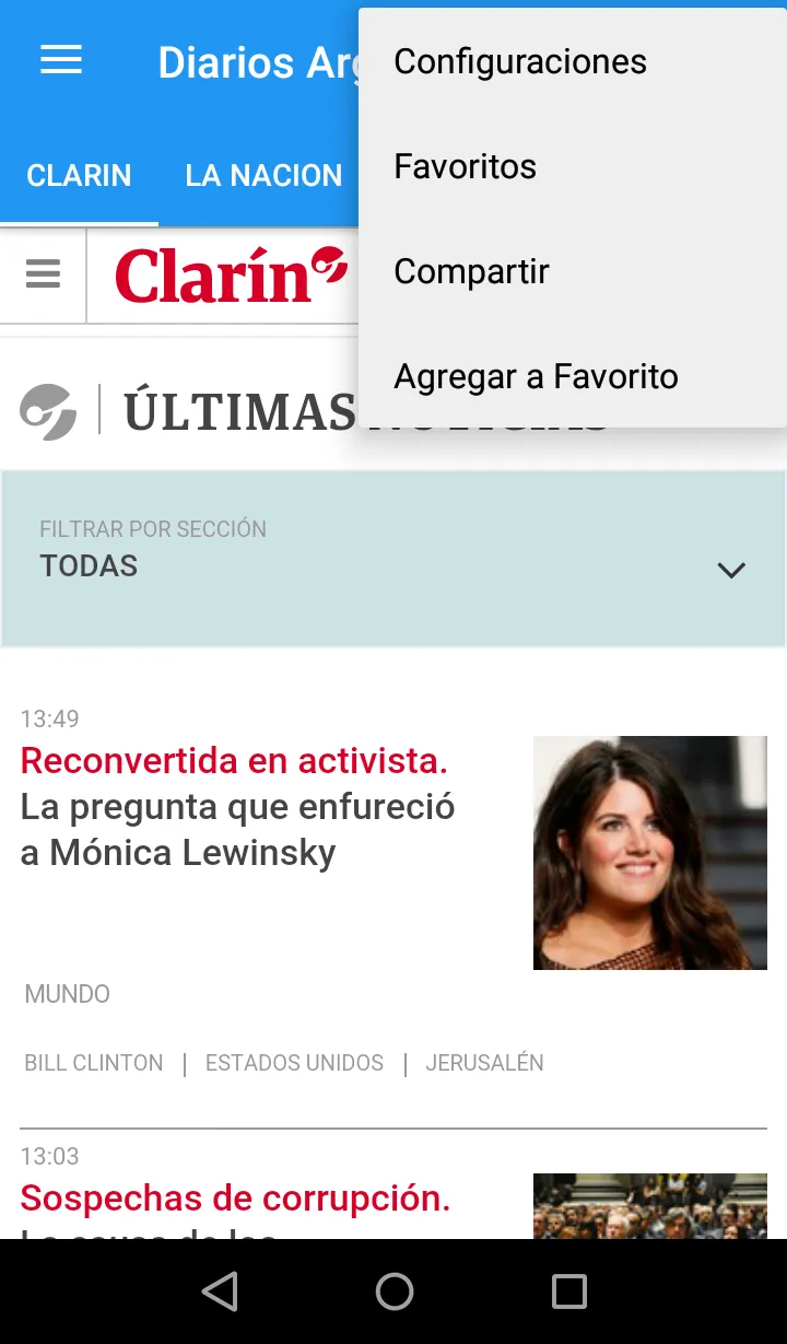 Diarios Argentinos - Noticias  | Indus Appstore | Screenshot