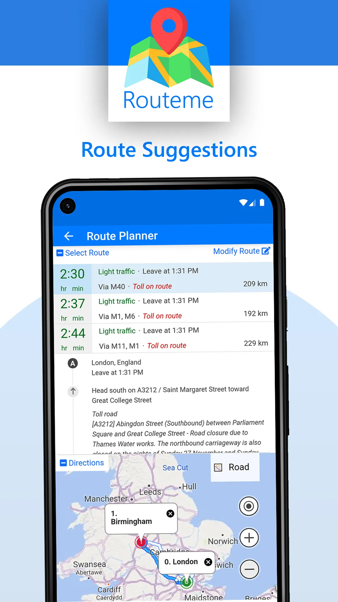 Routeme - Route Planner & Maps | Indus Appstore | Screenshot