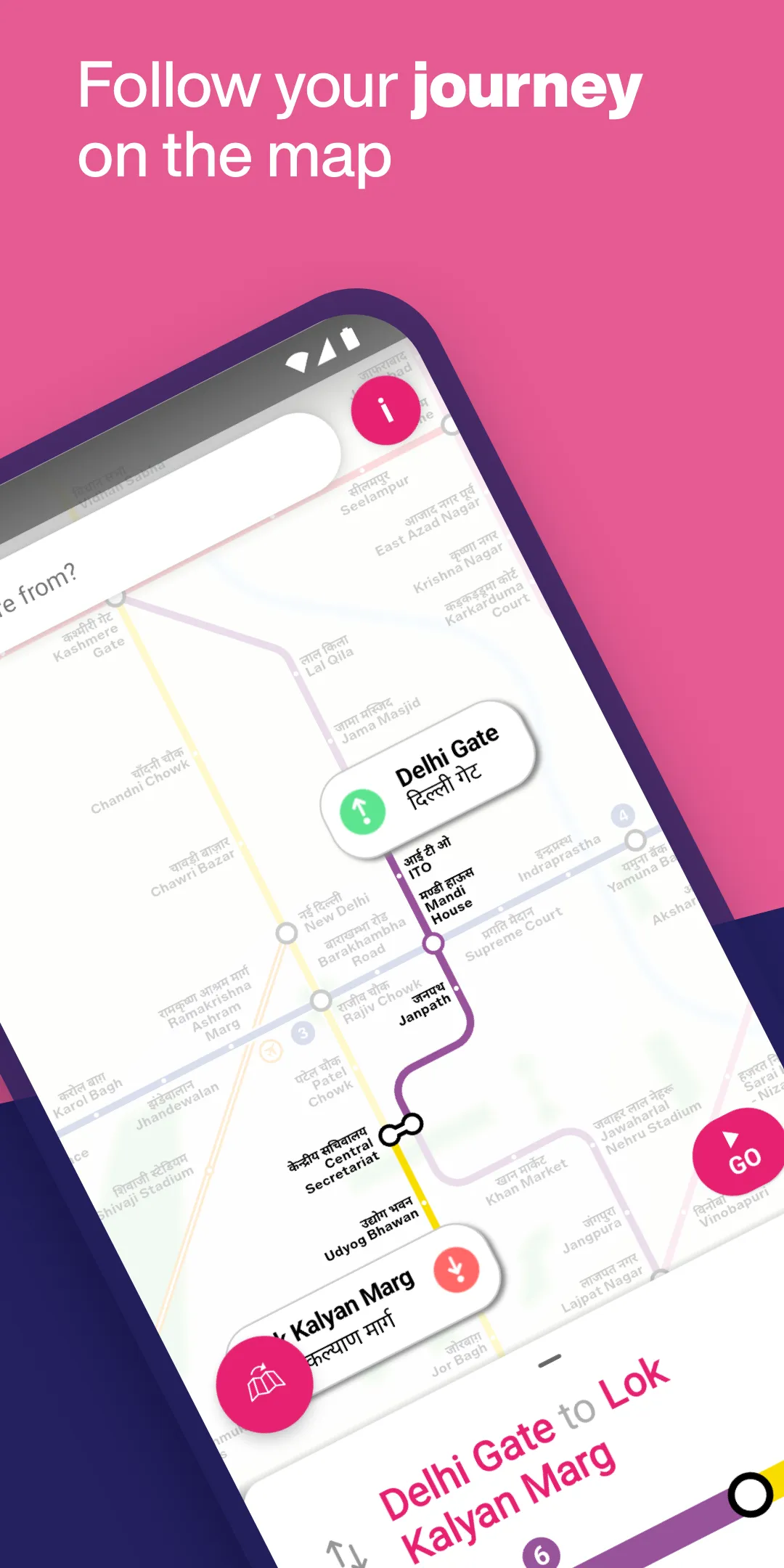 Delhi Metro Map & Routing | Indus Appstore | Screenshot