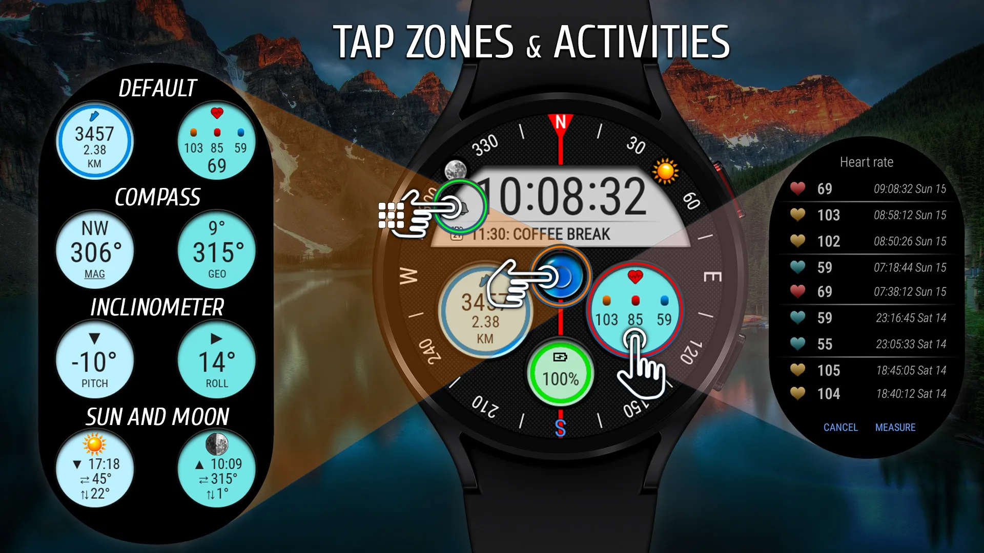 Futorum H18 Compass watch face | Indus Appstore | Screenshot