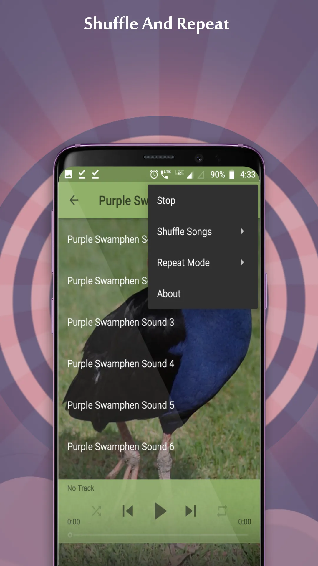 Purple Swamphen Sounds | Indus Appstore | Screenshot