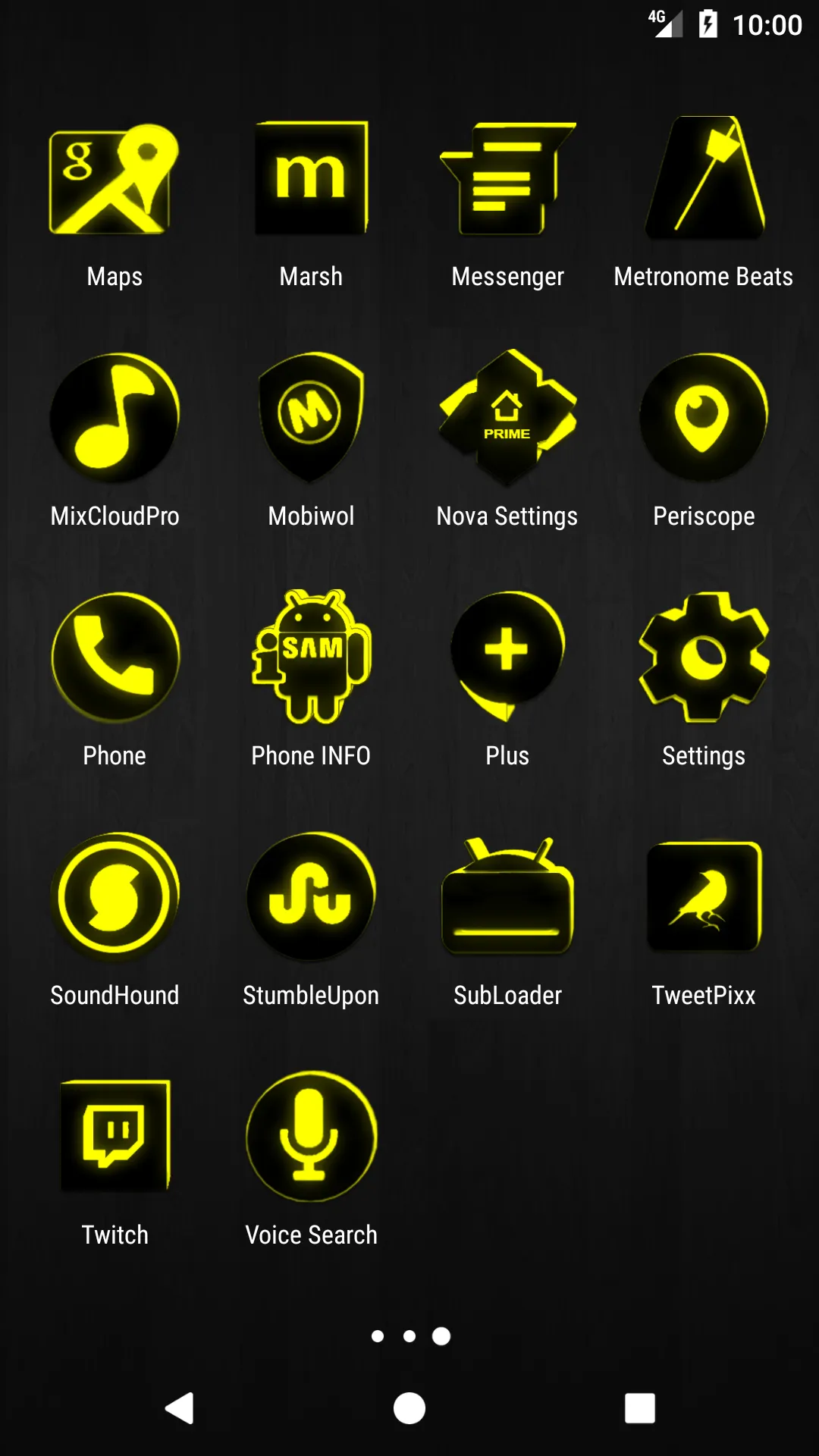 Flat Black and Yellow IconPack | Indus Appstore | Screenshot