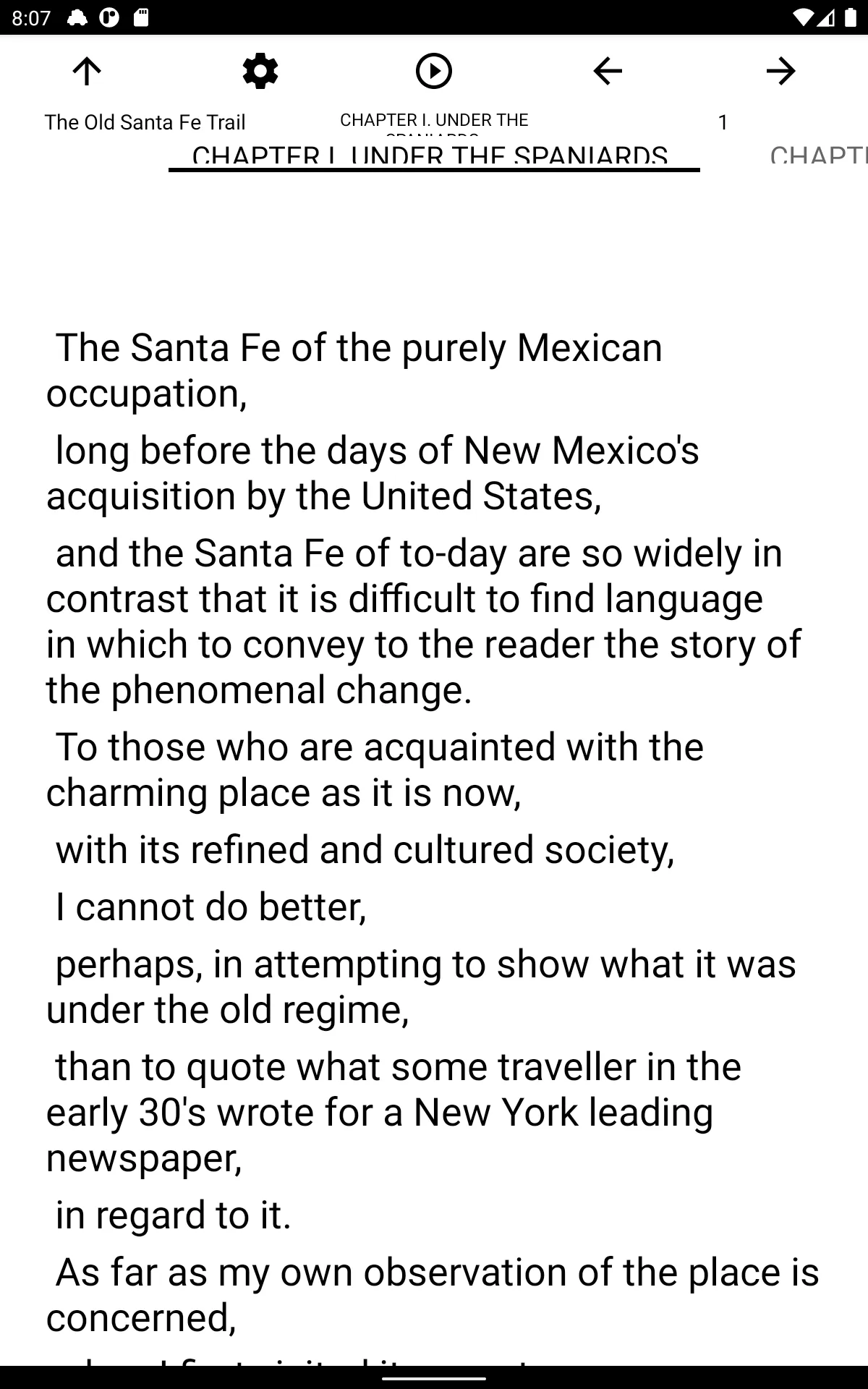 Book, The Old Santa Fe Trail | Indus Appstore | Screenshot