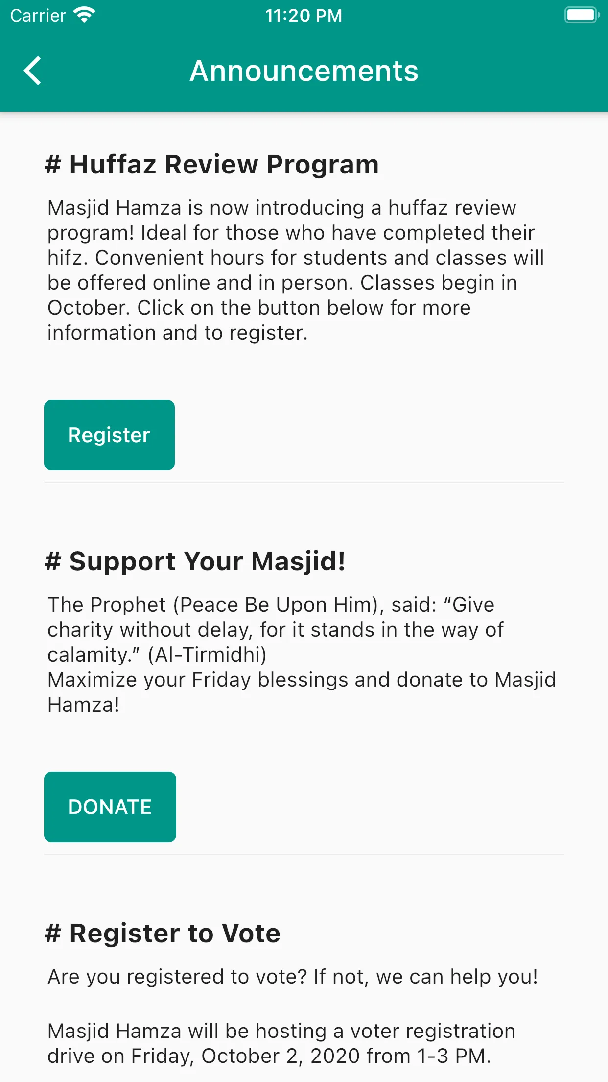 Masjid Hamza | Indus Appstore | Screenshot