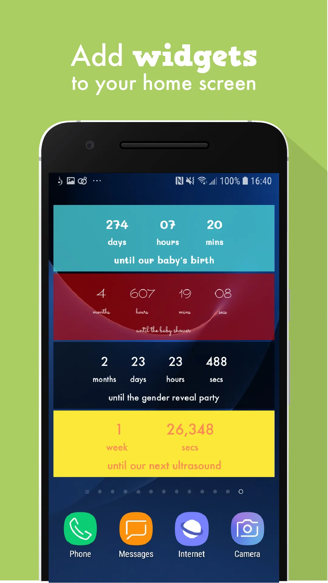Baby Countdown Widget | Indus Appstore | Screenshot