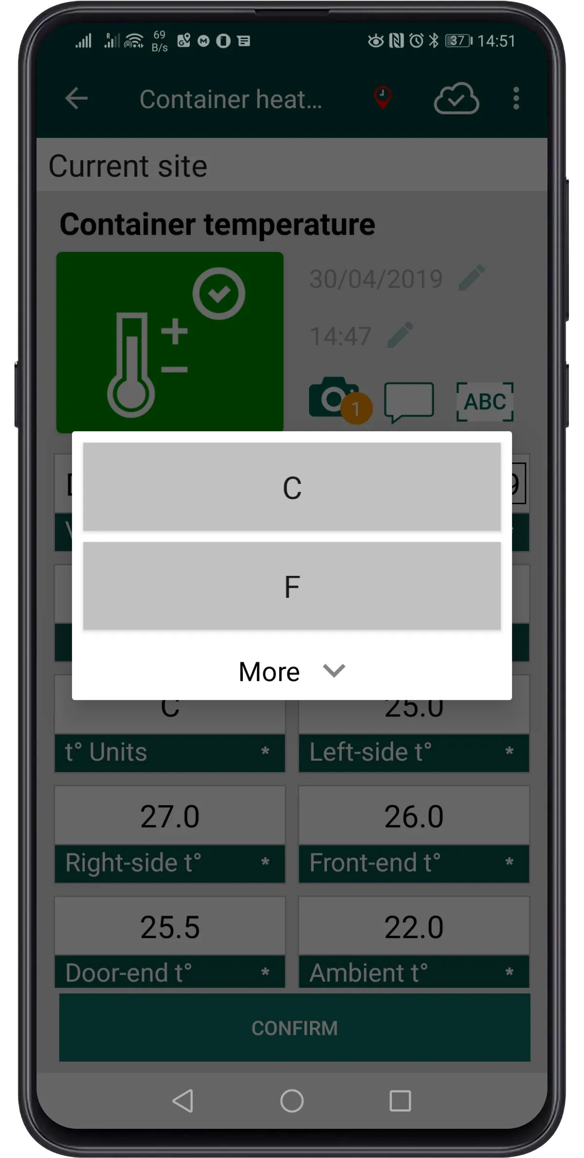 arl Container Heat Monitor | Indus Appstore | Screenshot