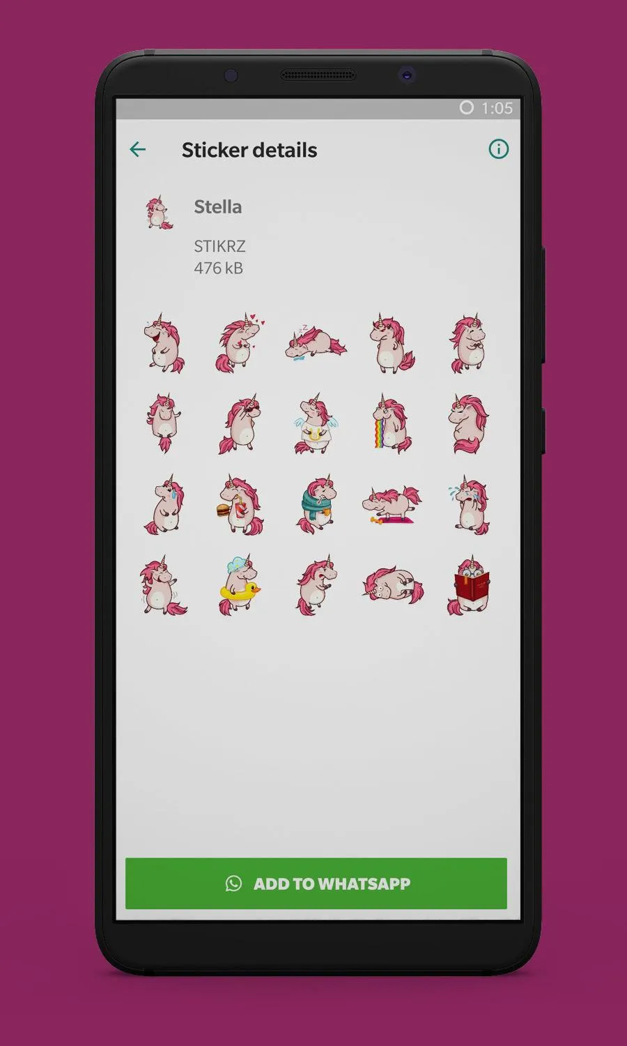 STIKRZ - Unicorn Sticker Pack  | Indus Appstore | Screenshot