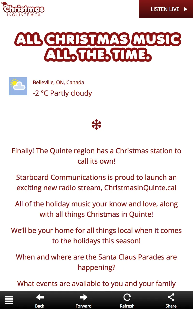 Christmas In Quinte | Indus Appstore | Screenshot